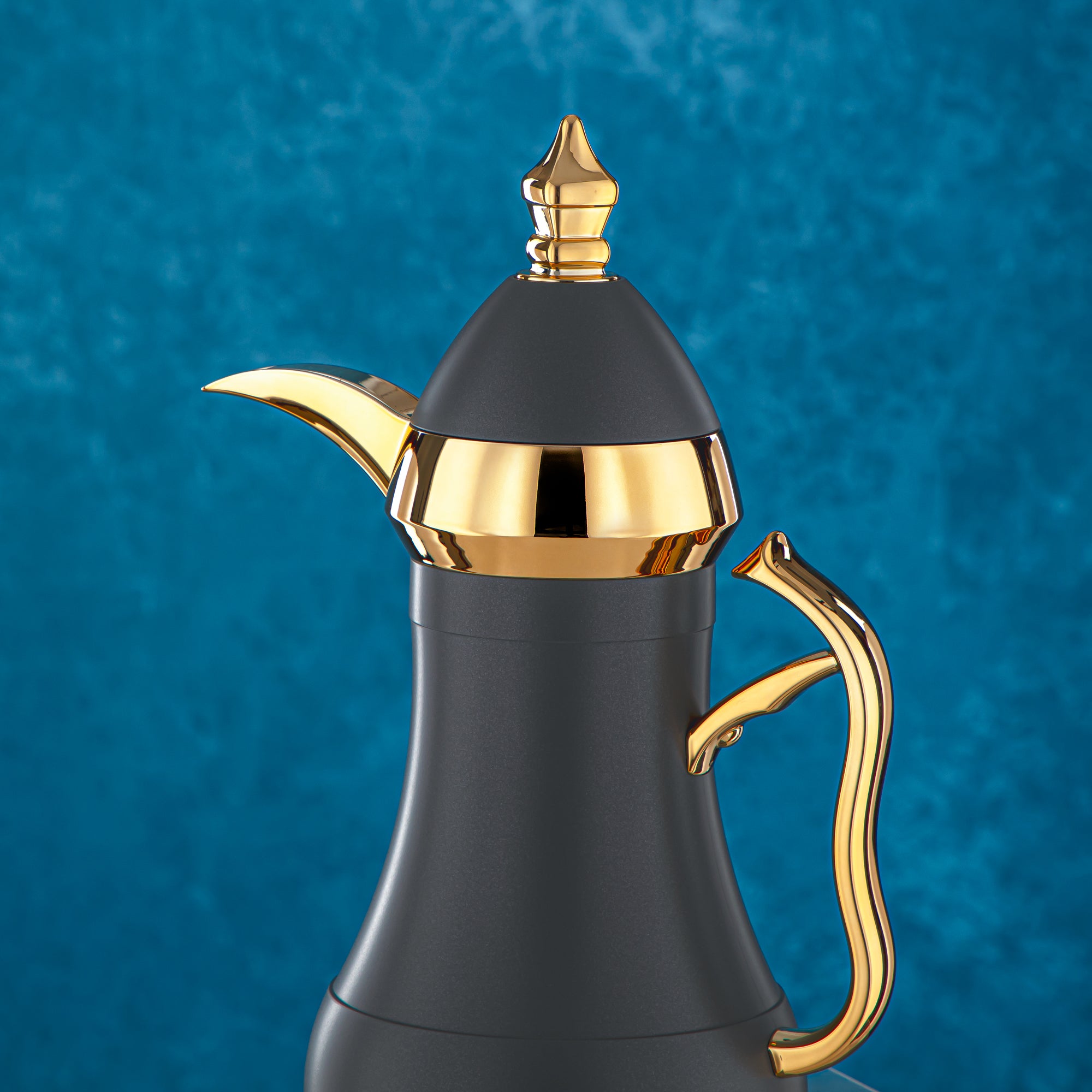 Almarjan 2 Pieces Vacuum Flask Set Dark Grey & Gold - AMJ-070/B070Q315YZC95