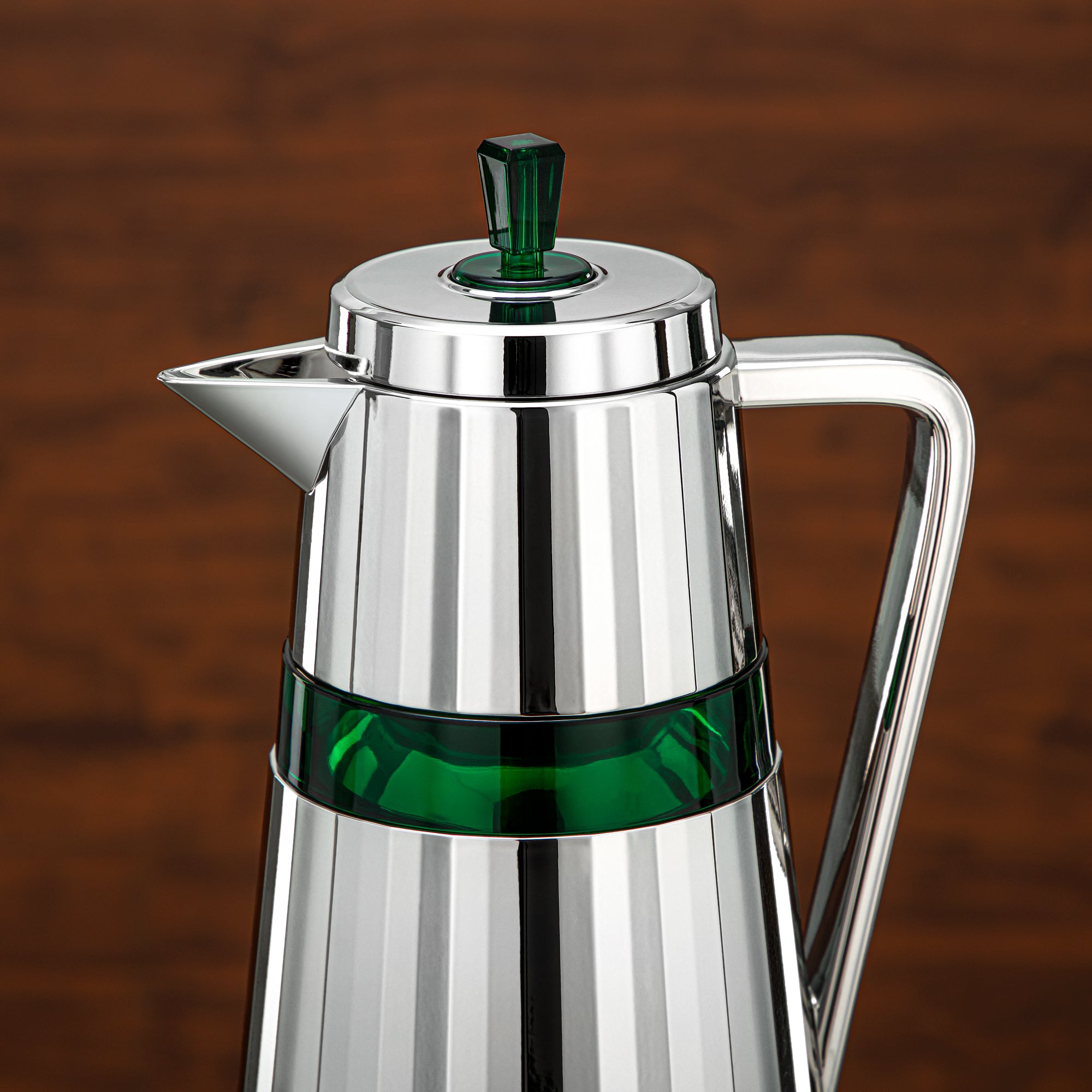 Almarjan 2 Pieces Vacuum Flask Set Silver & Green - C77-SCG
