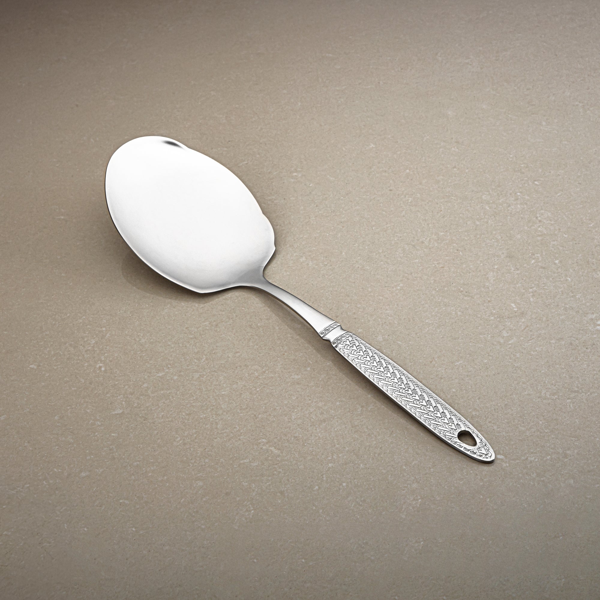 خادم أرز مسطح المرجان، ستانلس ستيل، فضي (CUT0010477) أدوات مائدة أنيقة