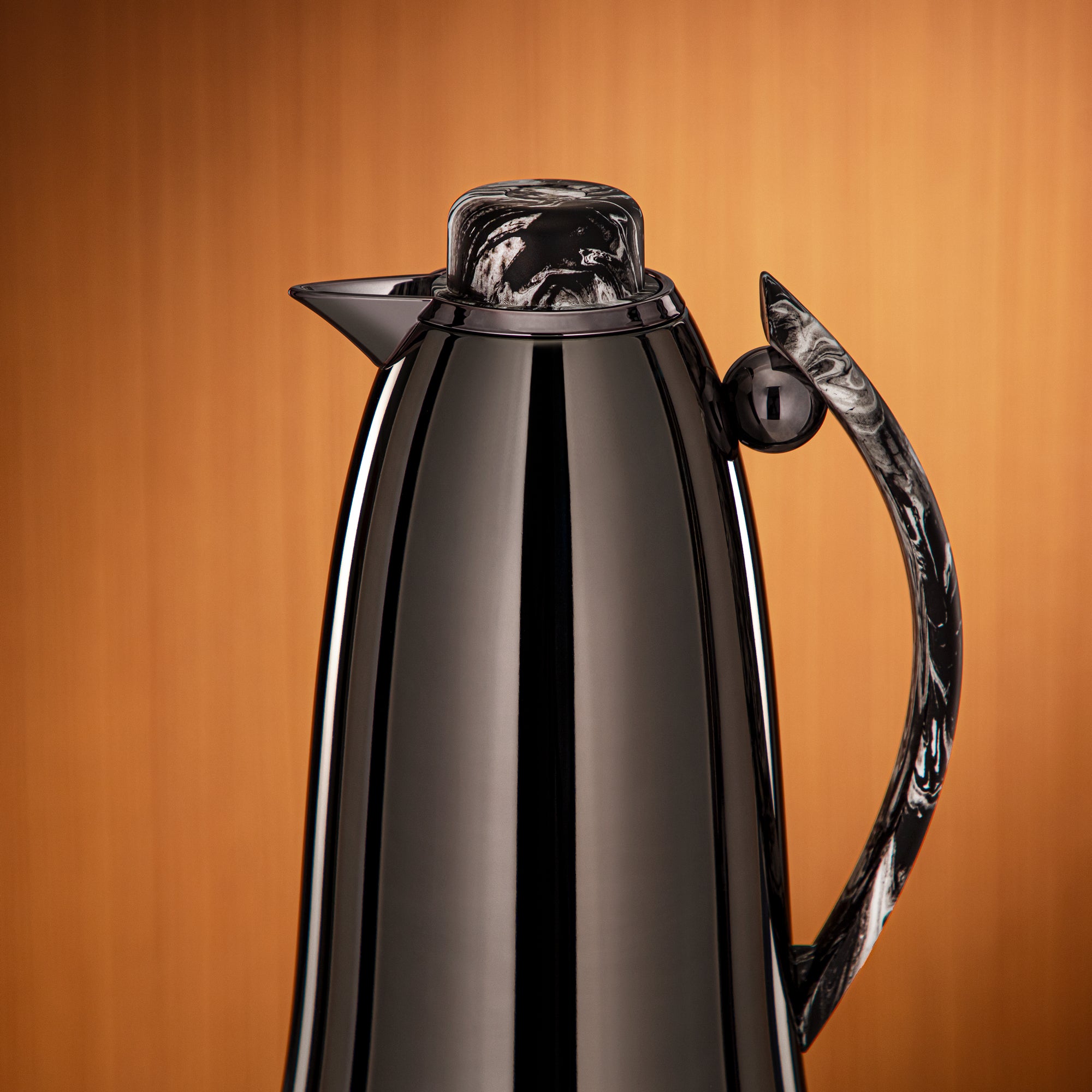 Almarjan Vacuum Flask Set 0.7L & 1L Gun Black & Black Marble