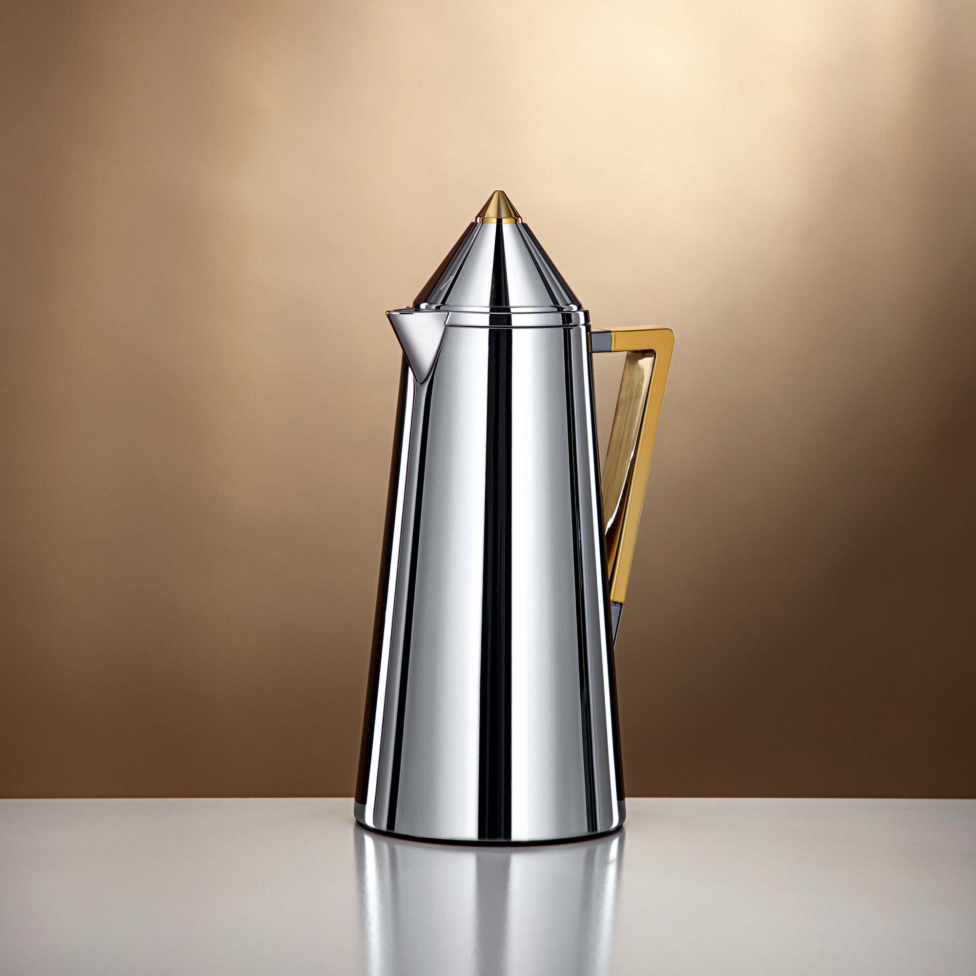 Almarjan Vacuum flask 0.7L + 1.0L Silver & gold (FG818-070/100 C/G)