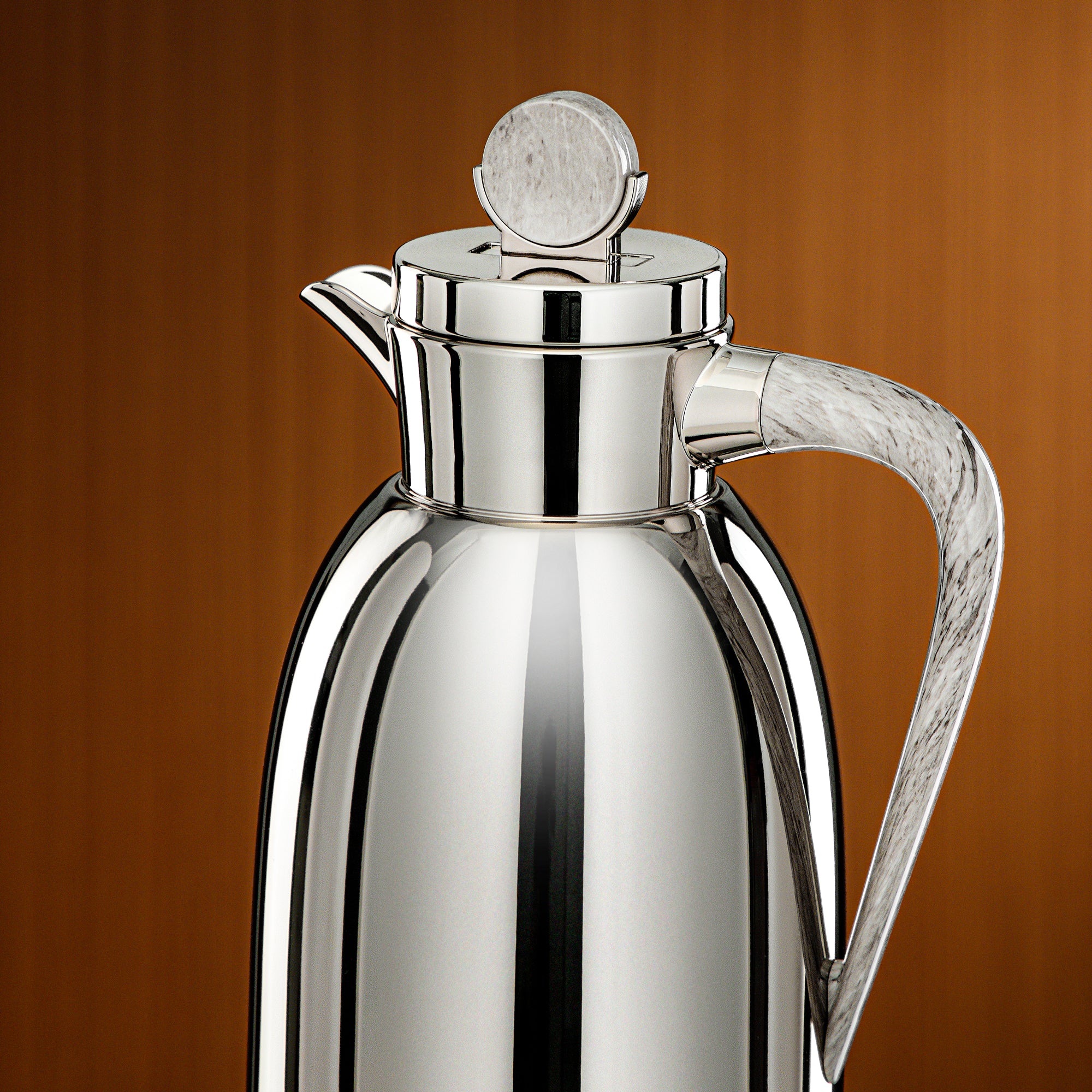 Almarjan Vacuum Flask Set 0.7L & 1L Nickel & Marble