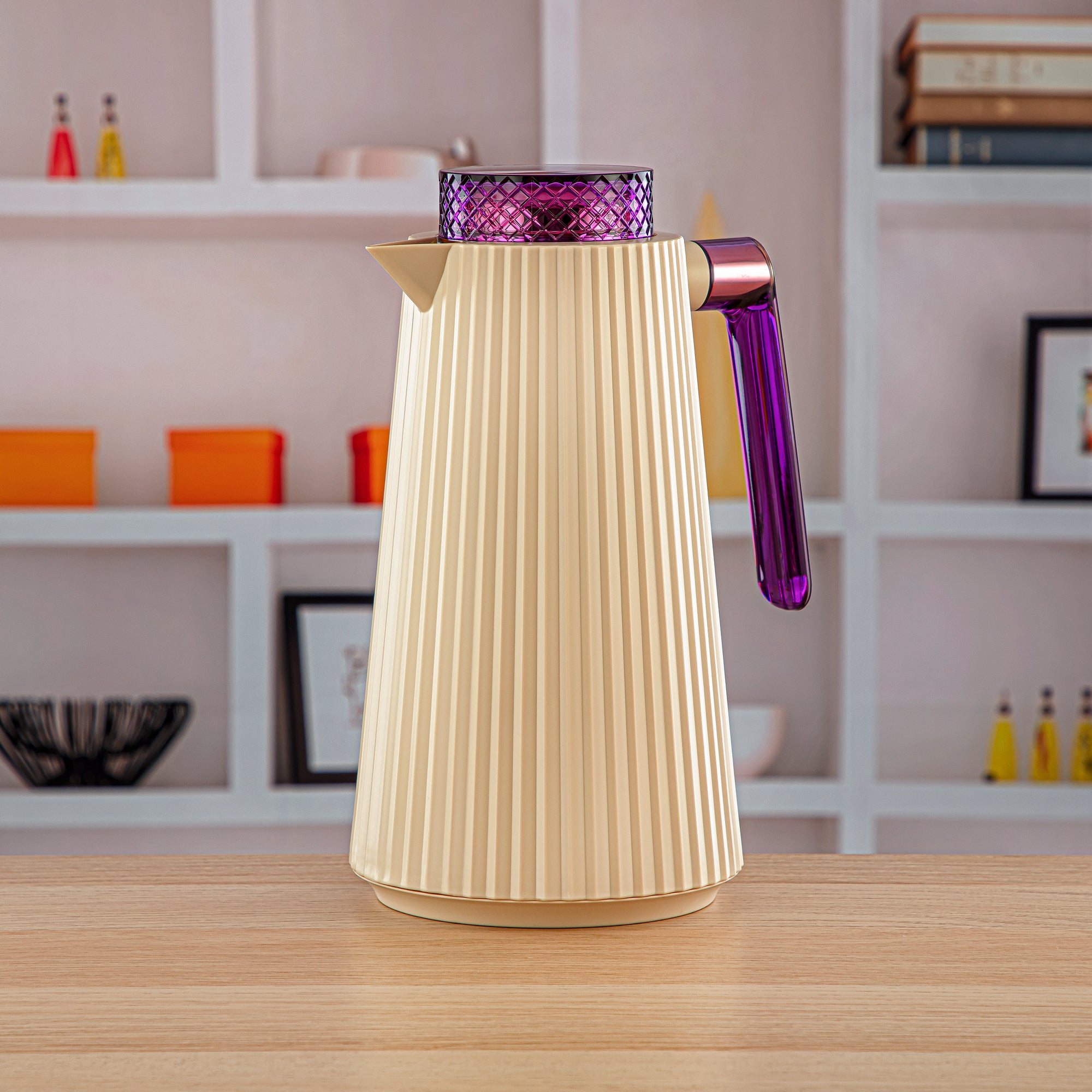 Almarjan 2 Pieces Vacuum Flask Set Beige - GT106-100/130 BG/G/AM