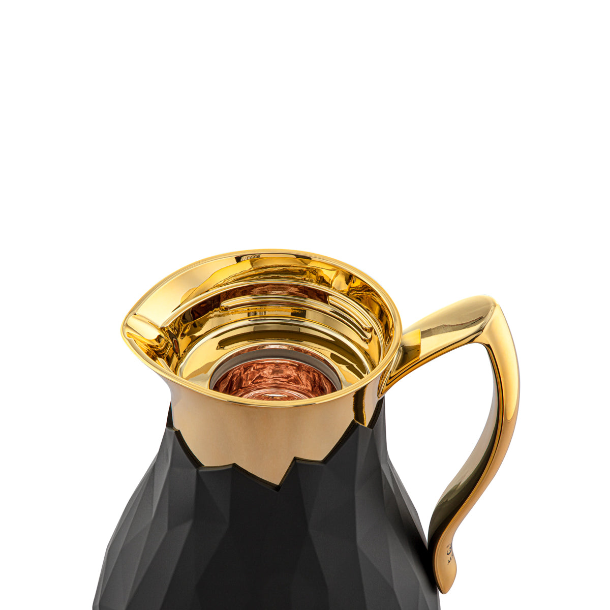 Almarjan 1 Liter Vacuum Flask Matt Black & Gold - SM-2C131-100 MB/G