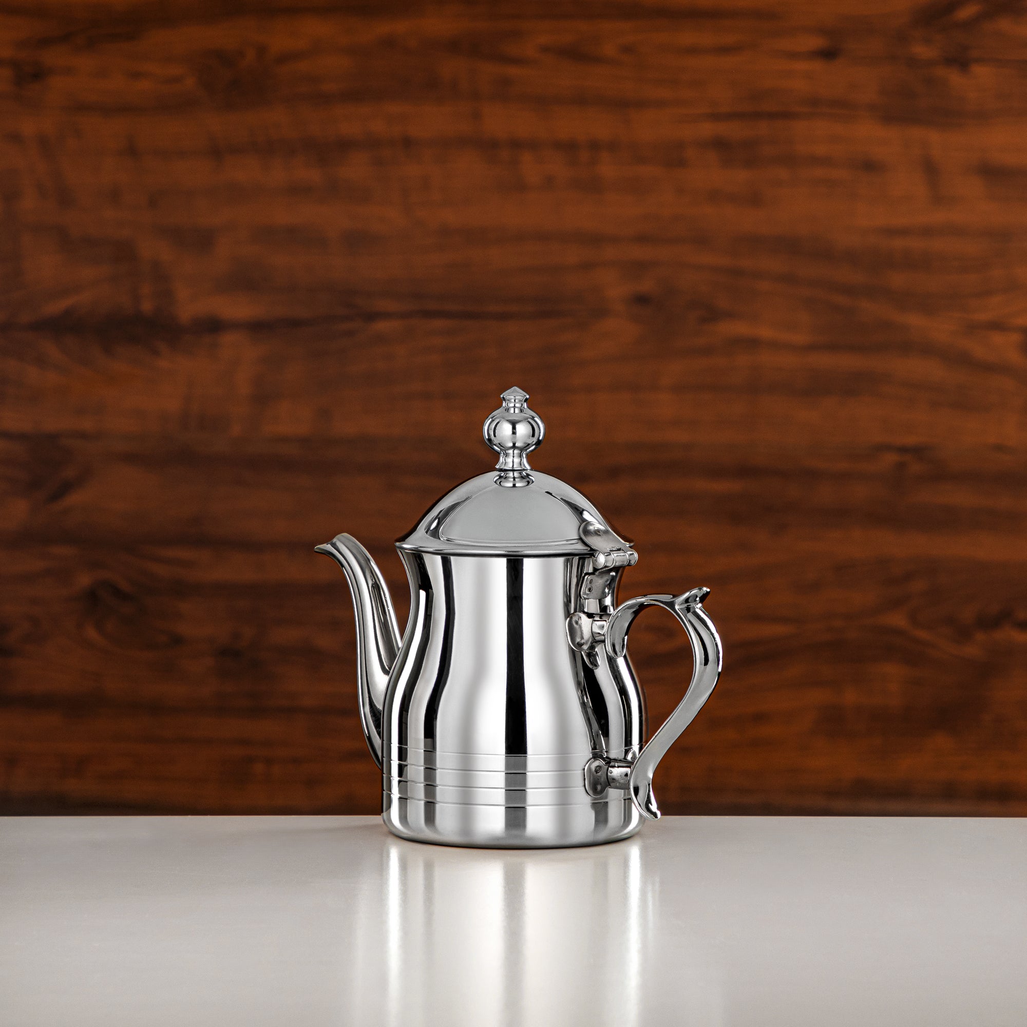 Almarjan Teapot 13oz Silver – Elegance