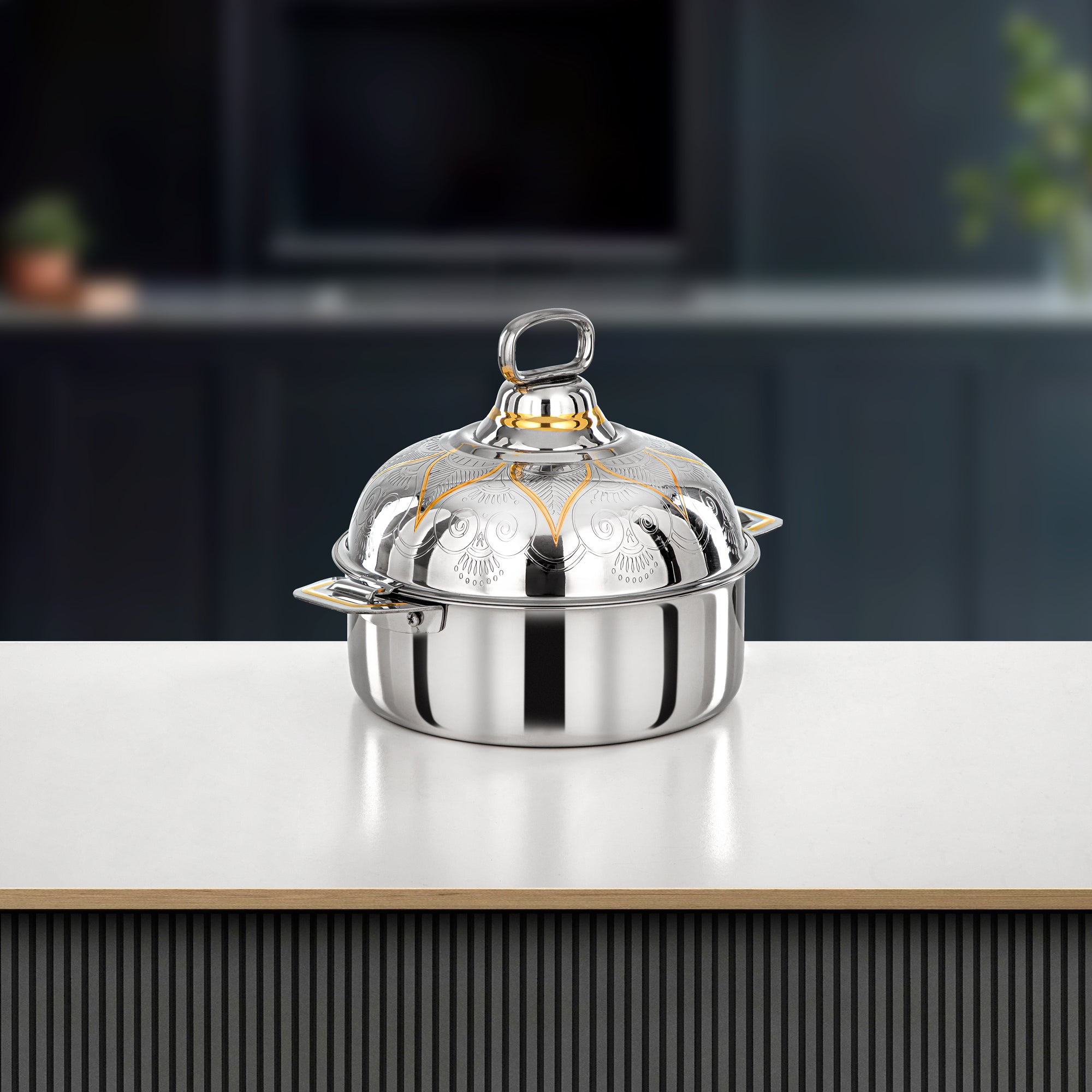 حرارات المرجان 25 سم فضي وذهبي