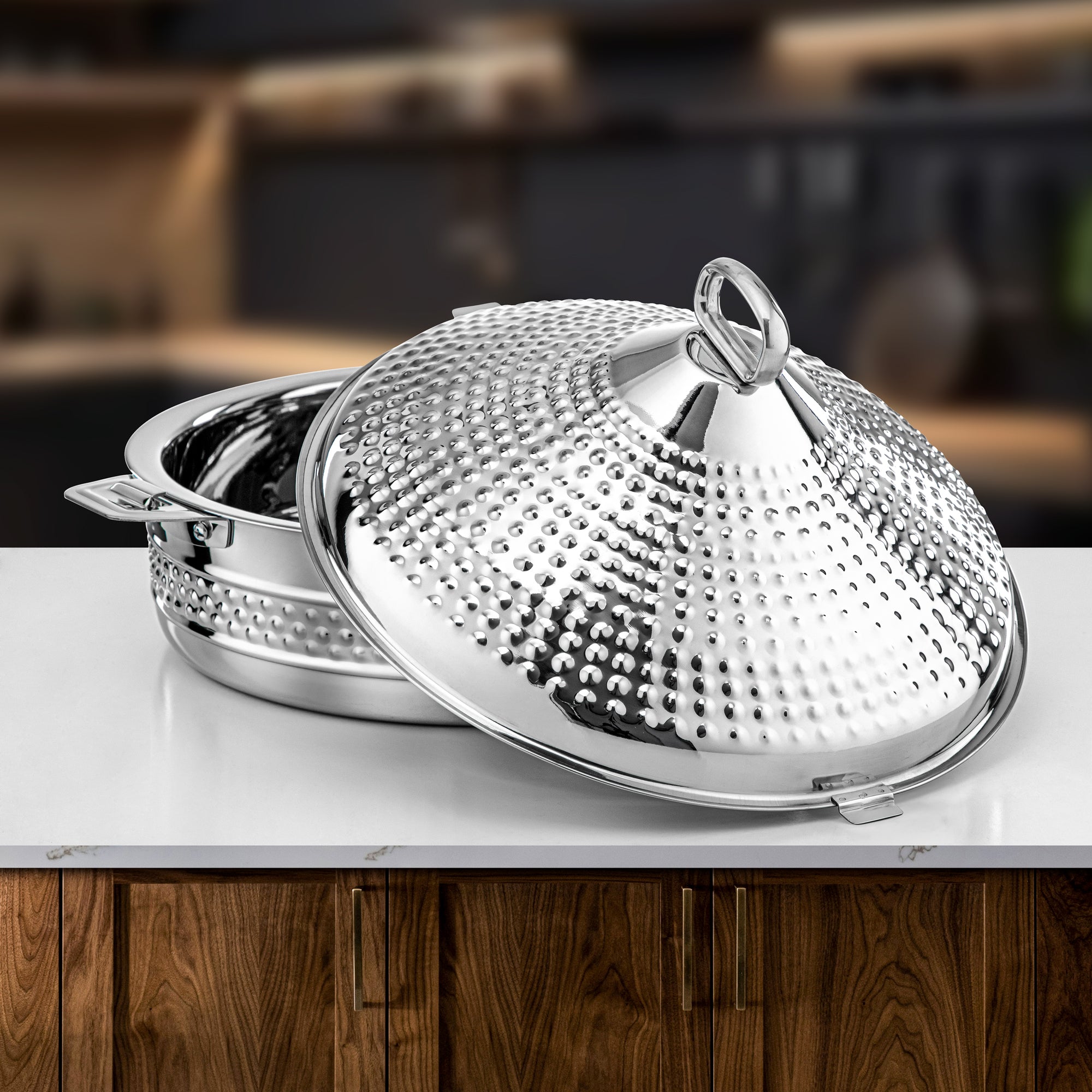 Almarjan Hot Pot Stainless Steel 35cm Silver – Abeer