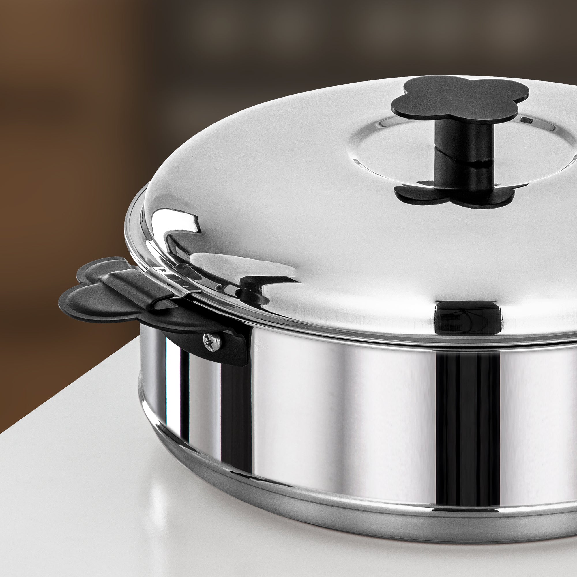 طقم حرارات المرجان فيدا، ٣ قطع، ٣.٥ لتر / ٥ لتر / ٨ لتر، فضي