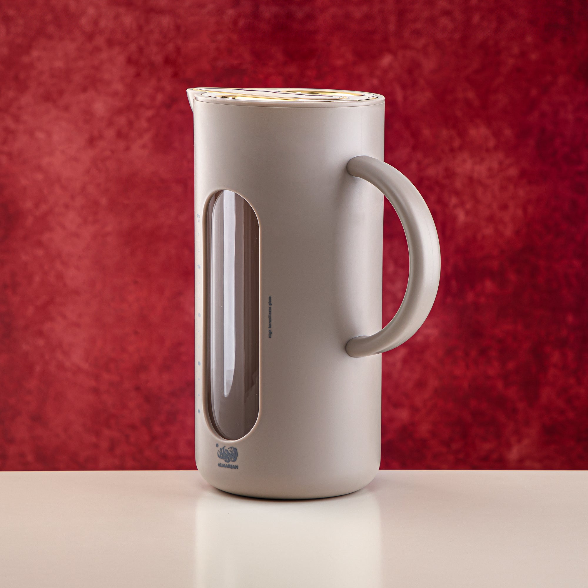 Almarjan 1.6 Liter Borosilicate Glass Pitcher Khaki - UKC15-160 MMU