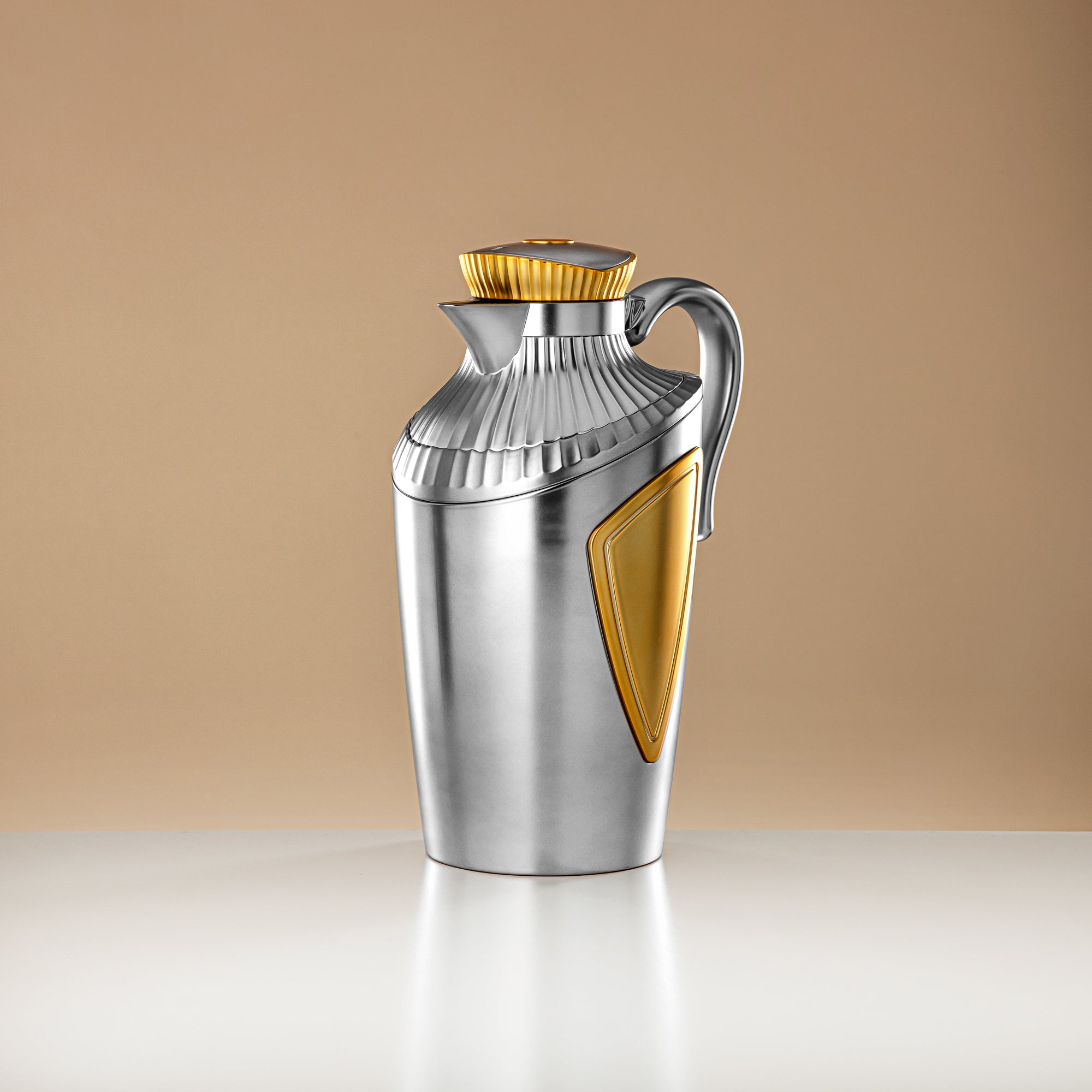 Almarjan 2 Pieces Vacuum Flask Set Matt Silver & Gold - UWP-0700/1000 E23E22