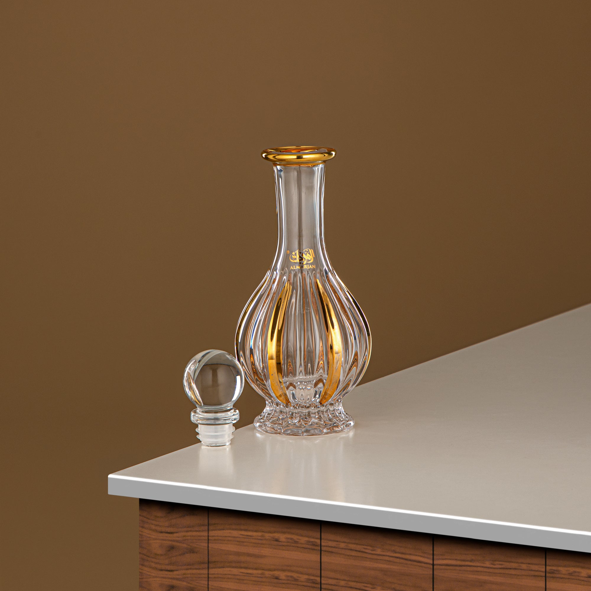 زجاجة عطر المرجان 200 مل (VR-D22-4-Golden) - زجاج بمقبض بجعة | مجموعة البجعة