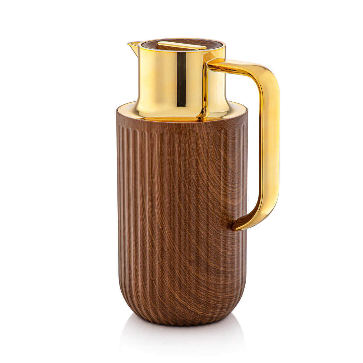 Almarjan 1.6 Liter Vacuum Flask Light Wood & Gold - 2C122-160 LW/G