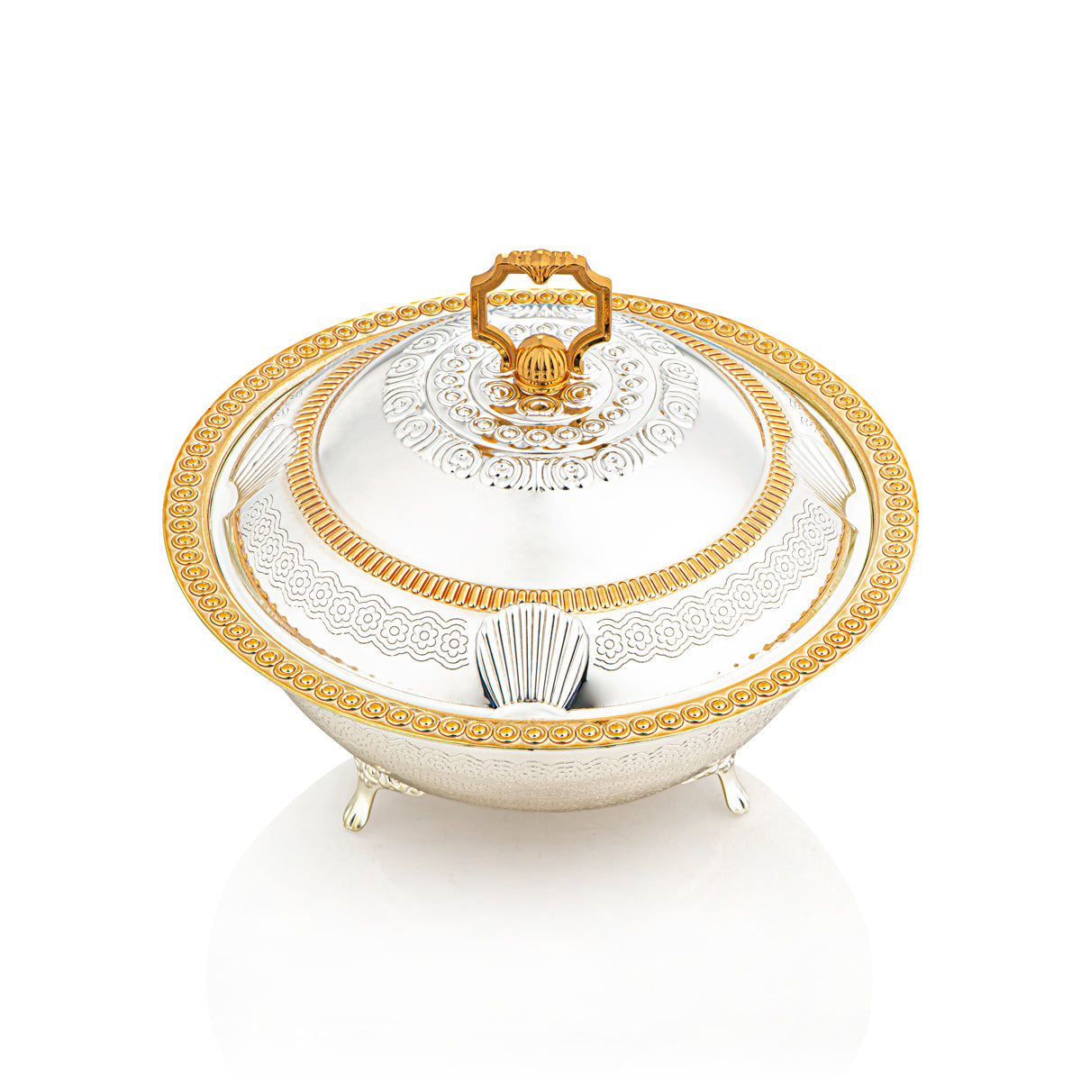 Almarjan 23 CM Collection Sadaf Bol Date Argent & Or - RB4432L-SG
