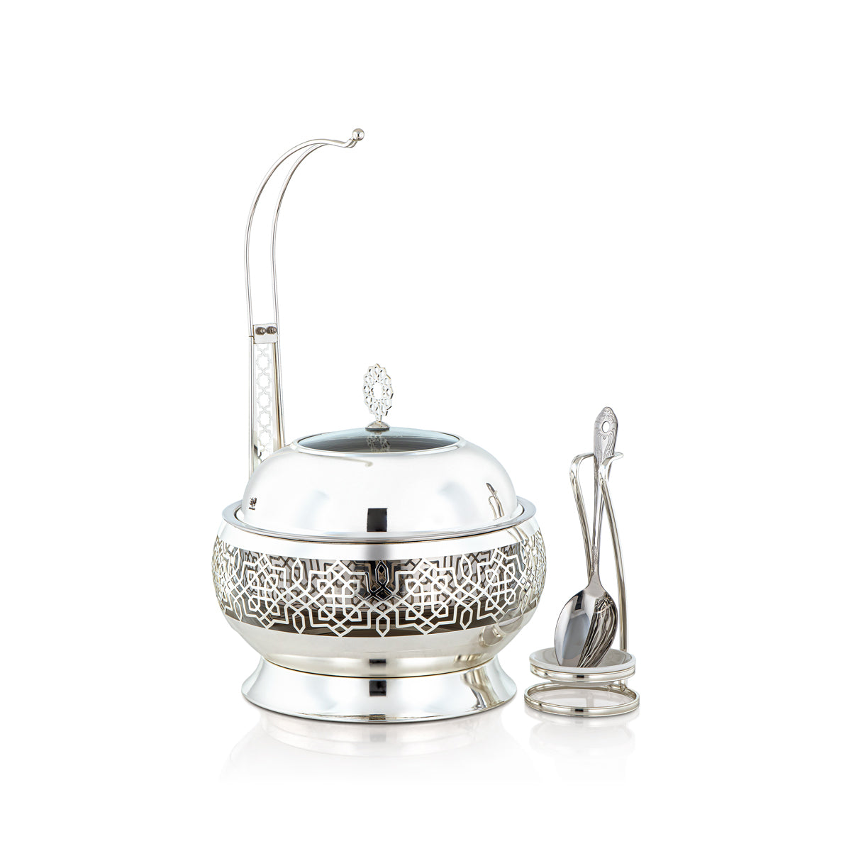 Almarjan 3 Litres Chafing Dish Avec Cuillère Argent - STS0012923