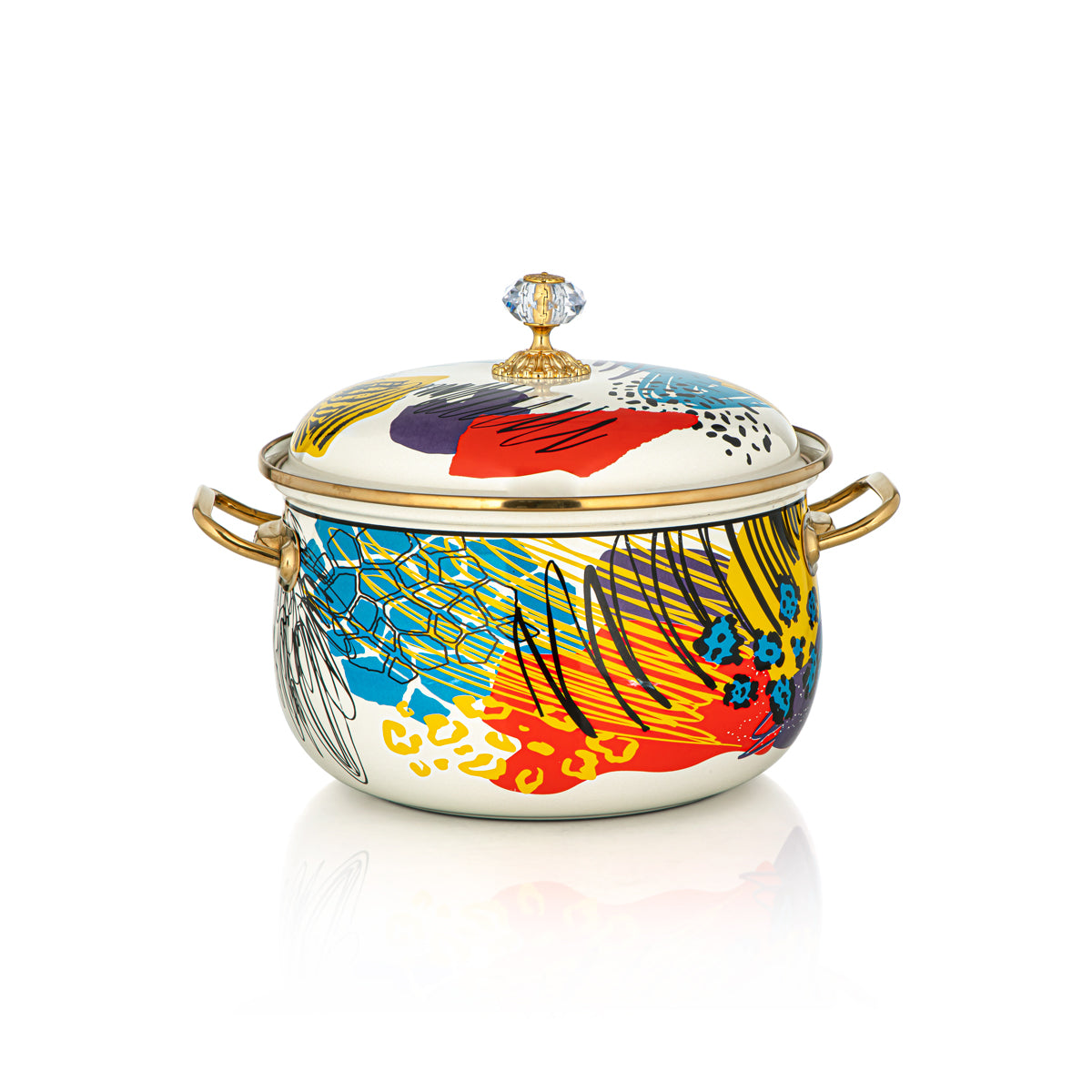 Almarjan 22 CM Tohfa Collection Enamel Cooking Pot - 287421114