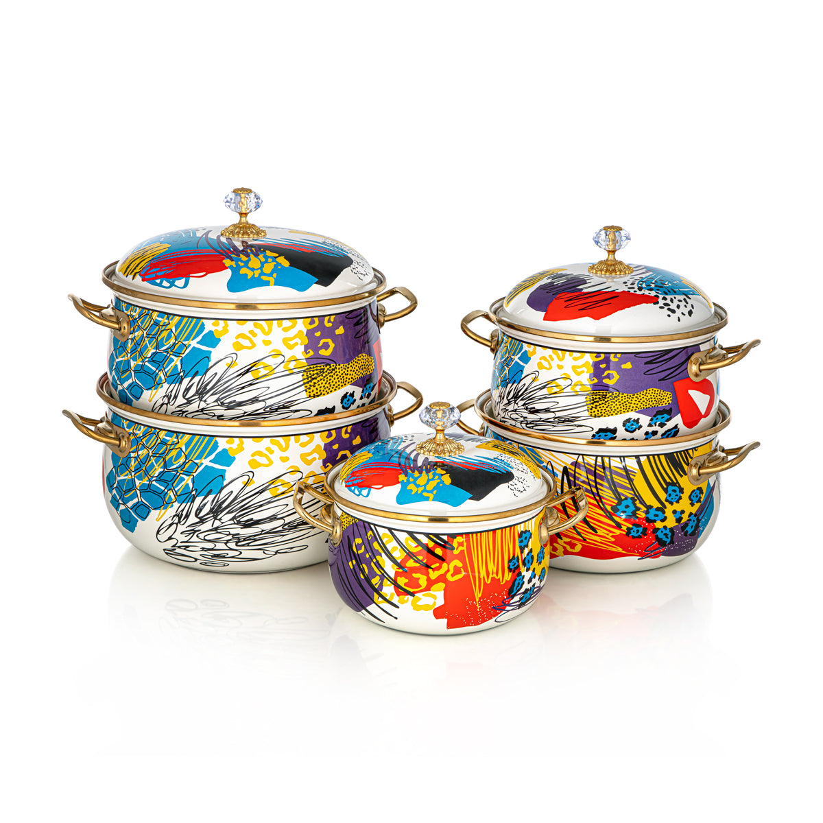 Almarjan 5 Pieces Tohfa Collection Enamel Cookware Set - 287421117