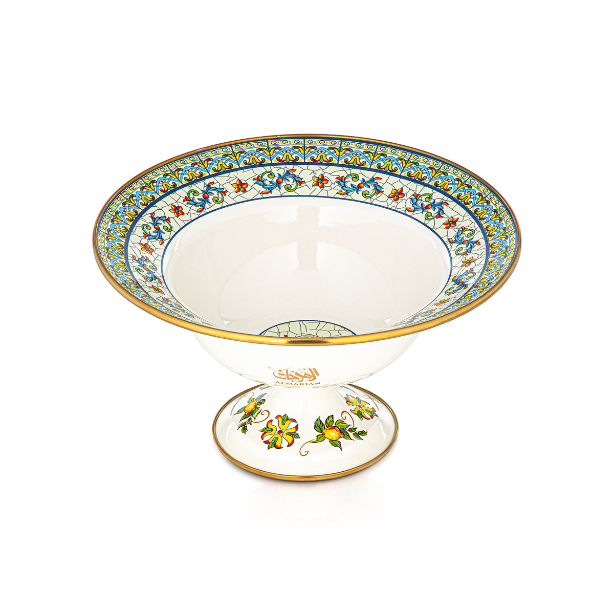 Almarjan 30 CM Tohfa Collection Enamel Fruit Bowl - 287421124