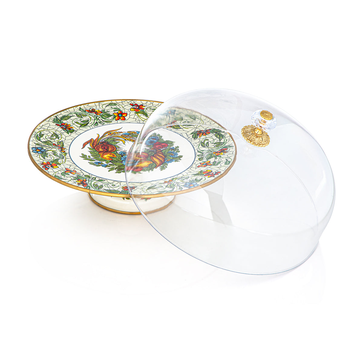 Almarjan 30 CM Tohfa Collection Enamel Cake Plate - 287421125