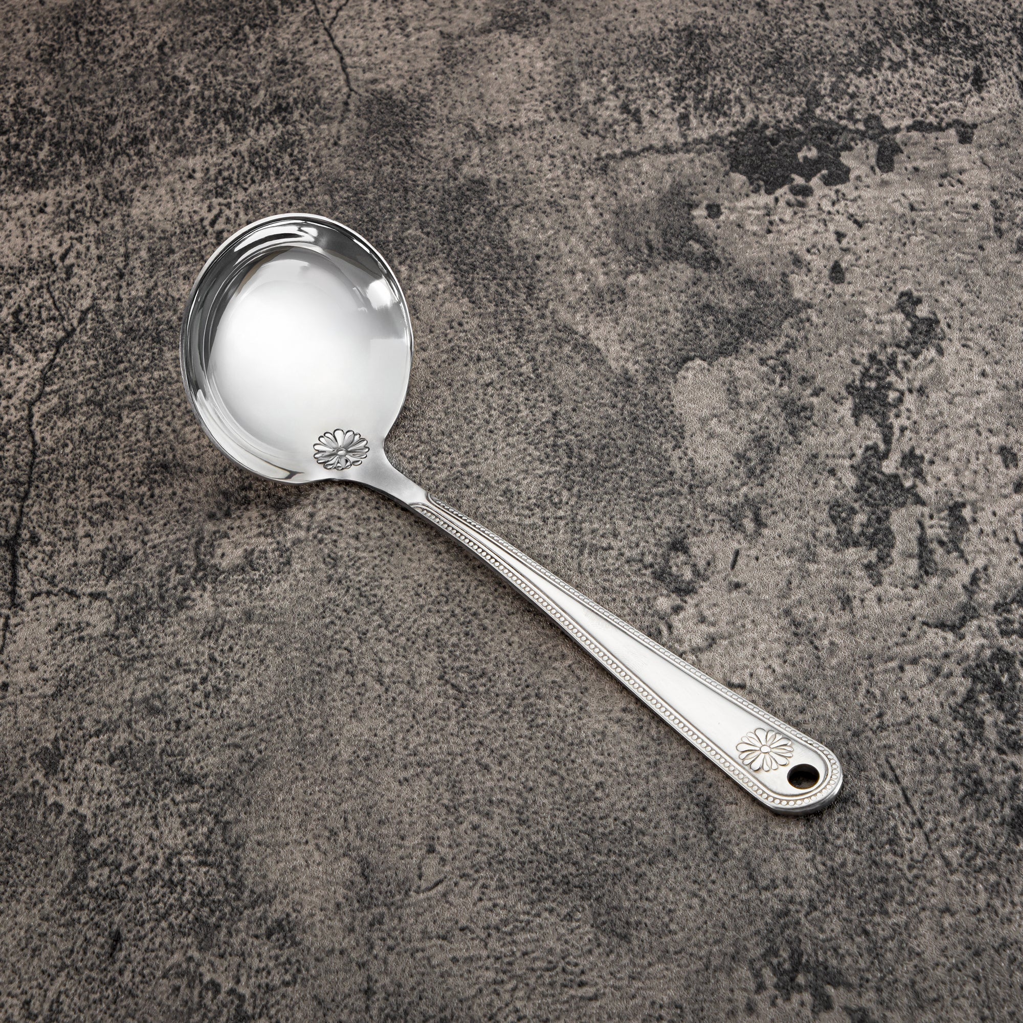 Almarjan Small Soup Ladle, Stainless Steel, Silver (CUT0010386) Elegant Flatware