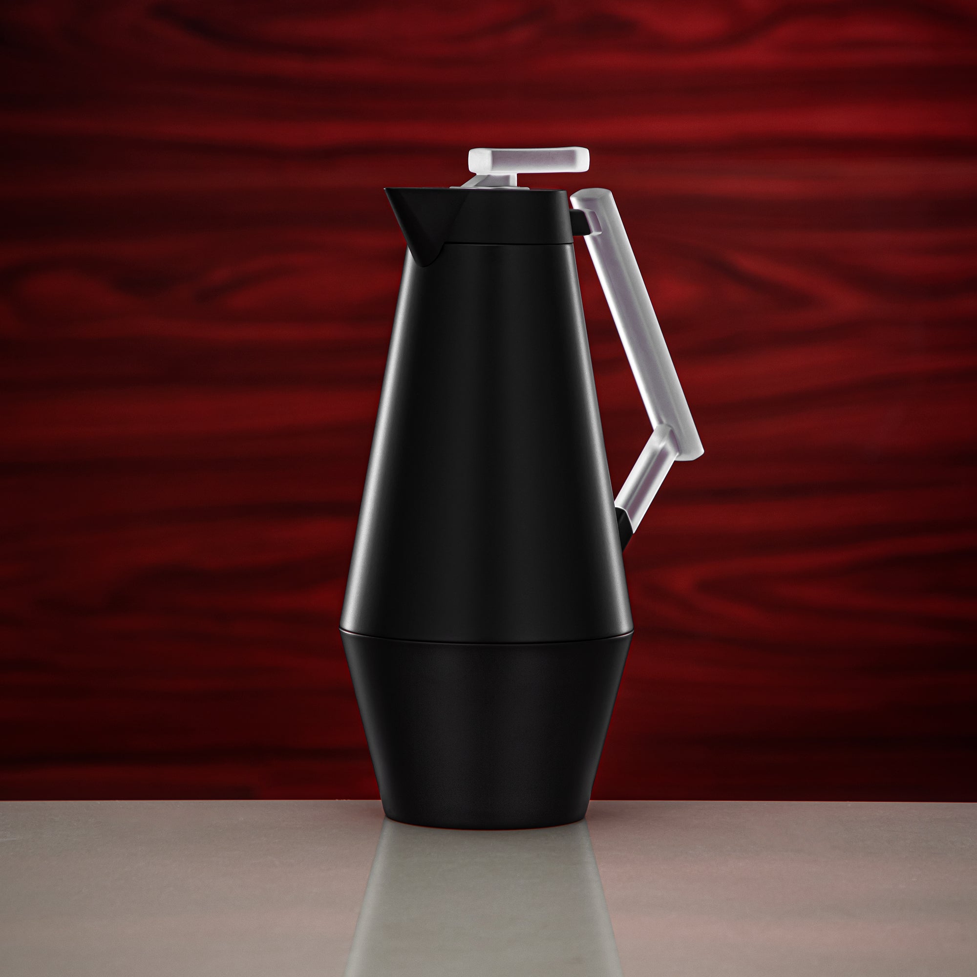 طقم ترامس المرجان 0.7 لتر و1 لتر أسود غير لامع وفروست