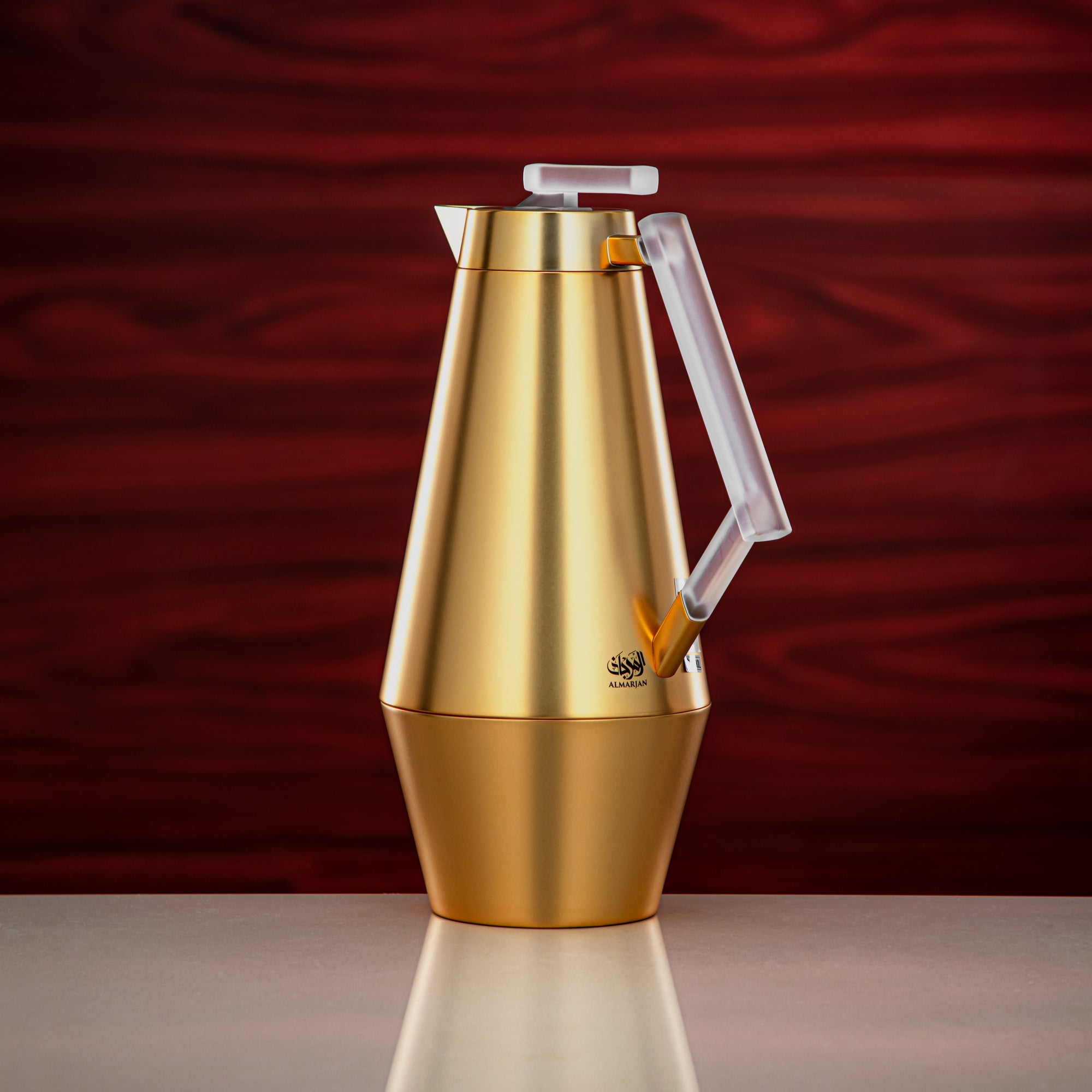 Almarjan Vacuum Flask Set 0.7L & 1L Matt Gold & Frost