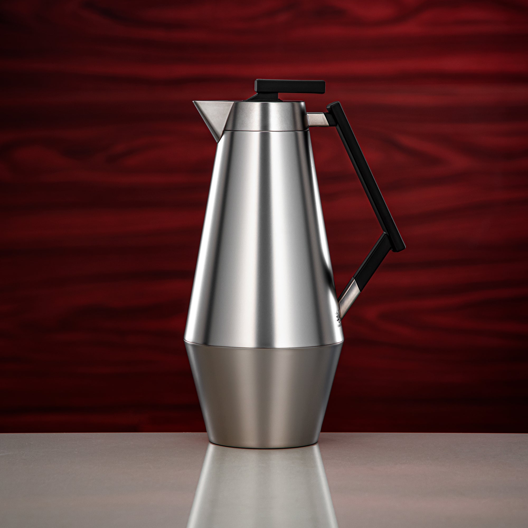 Almarjan Vacuum Flask Set 0.7L & 1L Matt Nickel & Matt Black