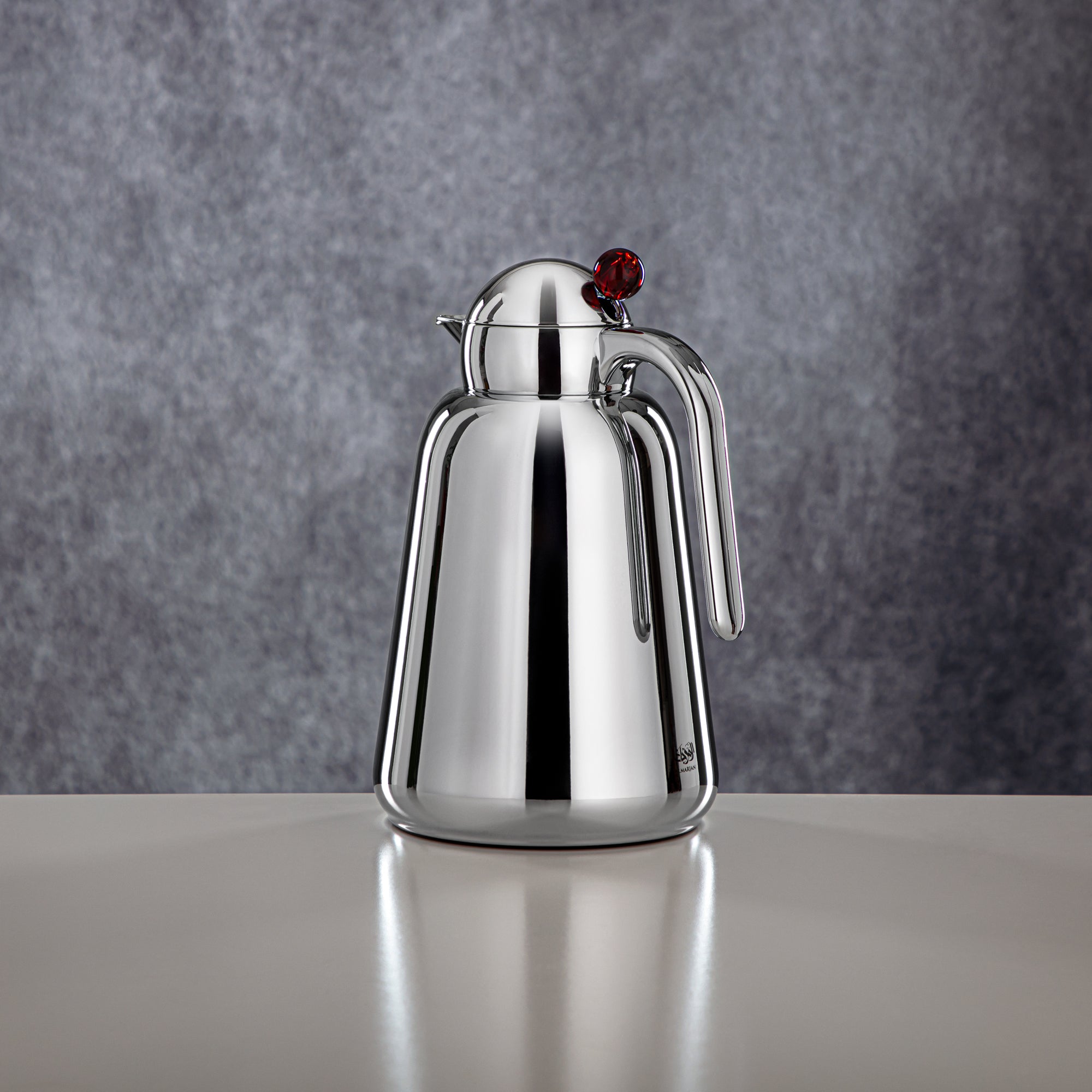 Almarjan Vacuum Flask Set - 1L + 1.5L, Maroon & Silver (FG807-100/150 MAR/C) - Modern Vacuum Flask