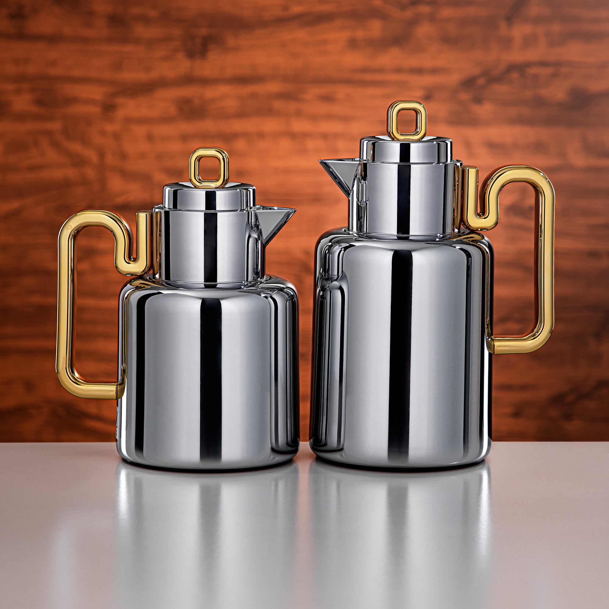 Always Almarjan Vacuum flask Set 0.5 liter + 1 liter silver & gold (FG815-050/100 C/G)