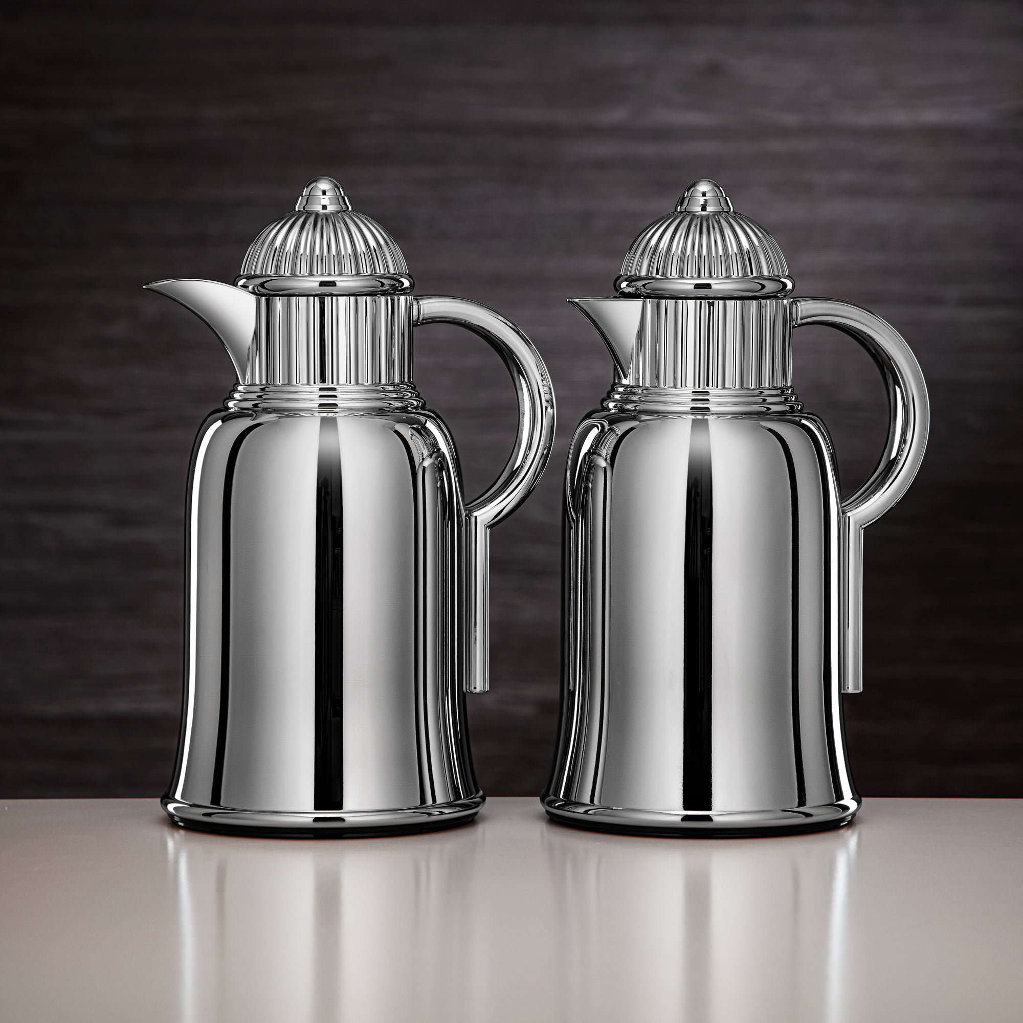 Almarjan Vacuum Flask Set 1L + 1L Silver