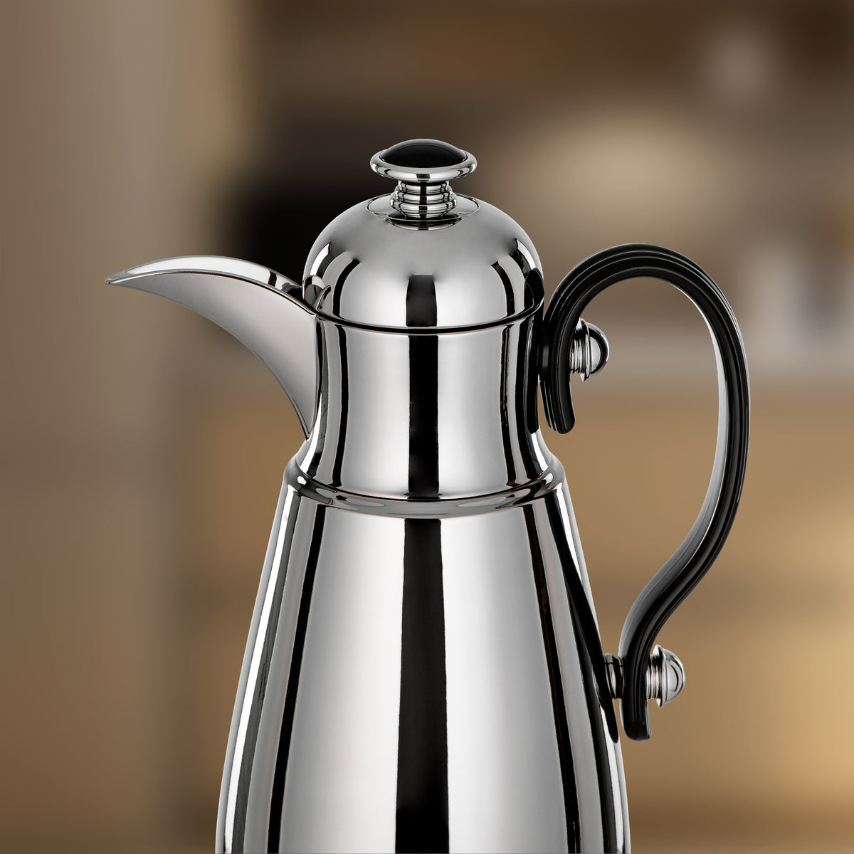Almarjan Double Wall Vacuum Flask 0.5 Lit, Silver & Black