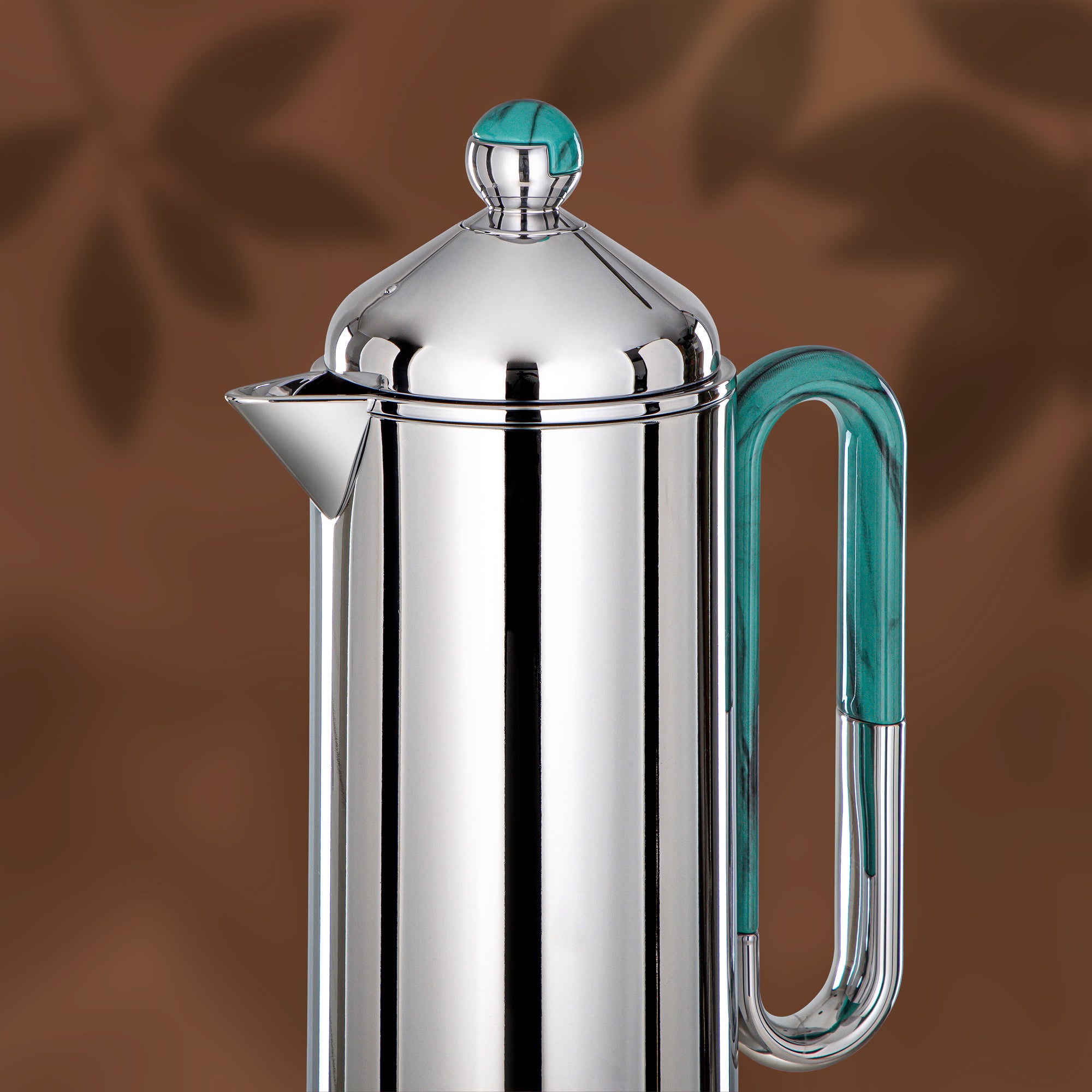 Almarjan 2 Pieces Vacuum Flask Set, Silver & Tiffany Marble