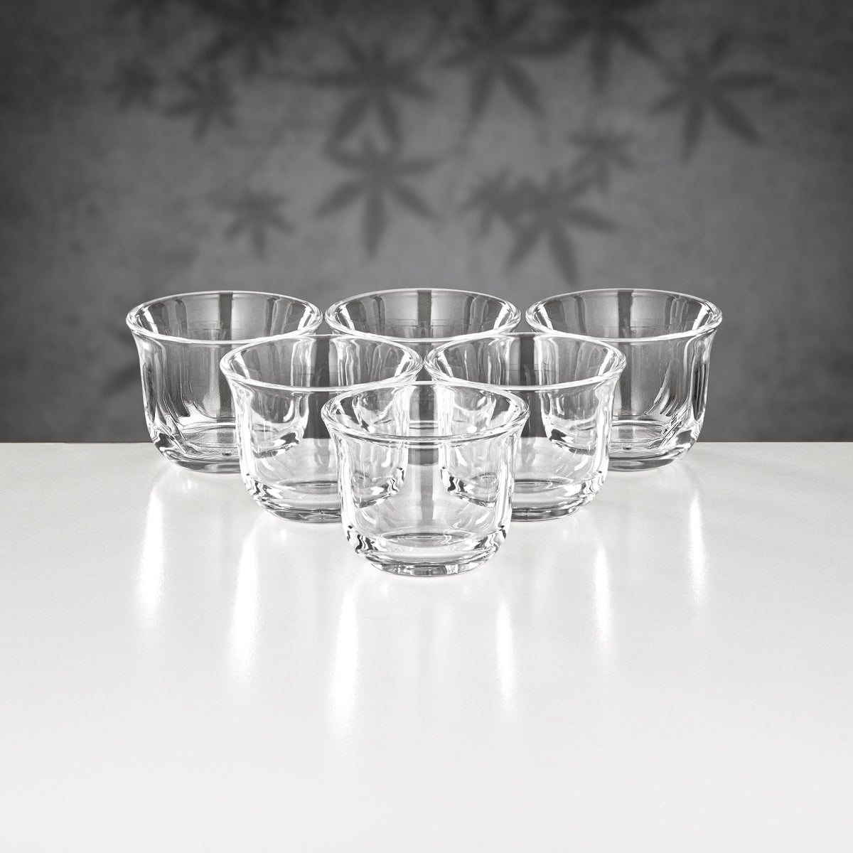Almarjan 21 Pieces Tea & Coffee Set, Matt Nickel & Matt Gold