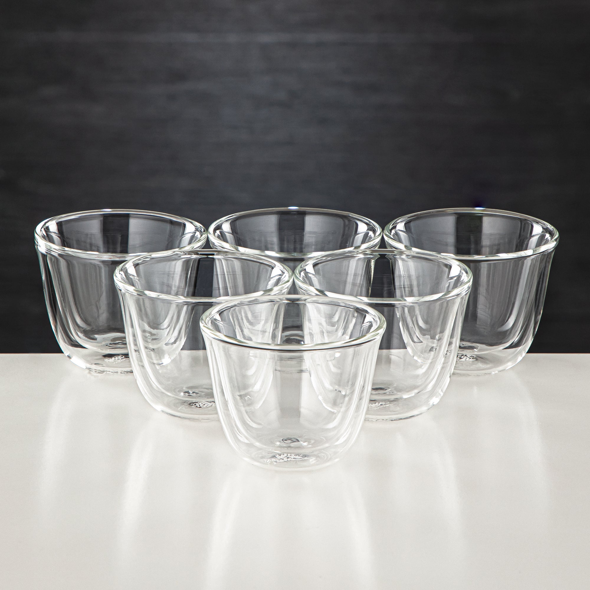 Almarjan 6 Pieces Double Wall Glass Cawa Cup - GLS0010106