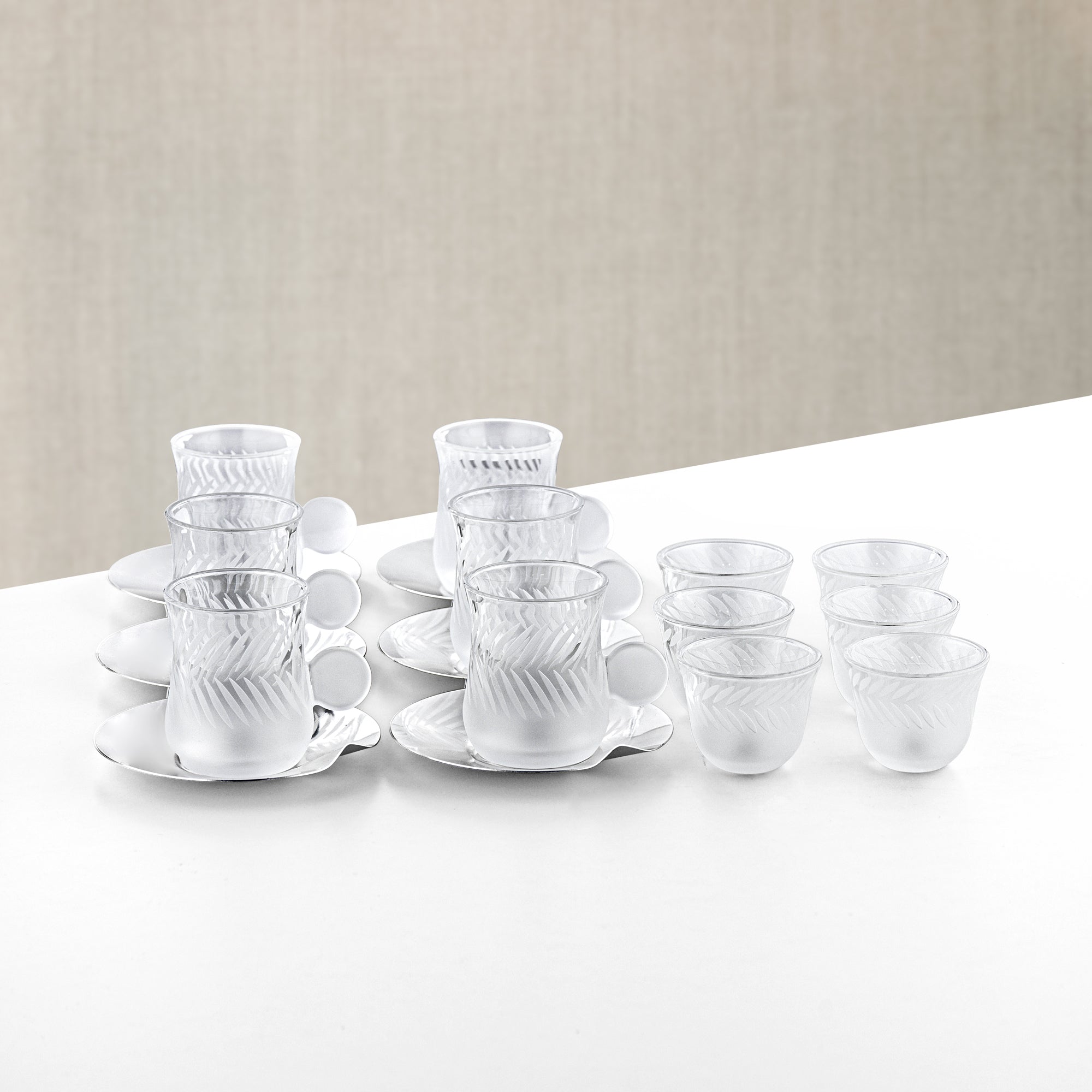 Almarjan Vacuum Flask & Tea Set 0.7L & 1L Silver