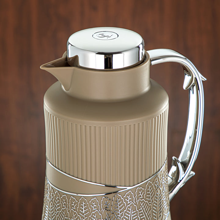 Almarjan 2 Pieces Vacuum Flask Set Khaki & Silver - GT112AB-100 NRM/C