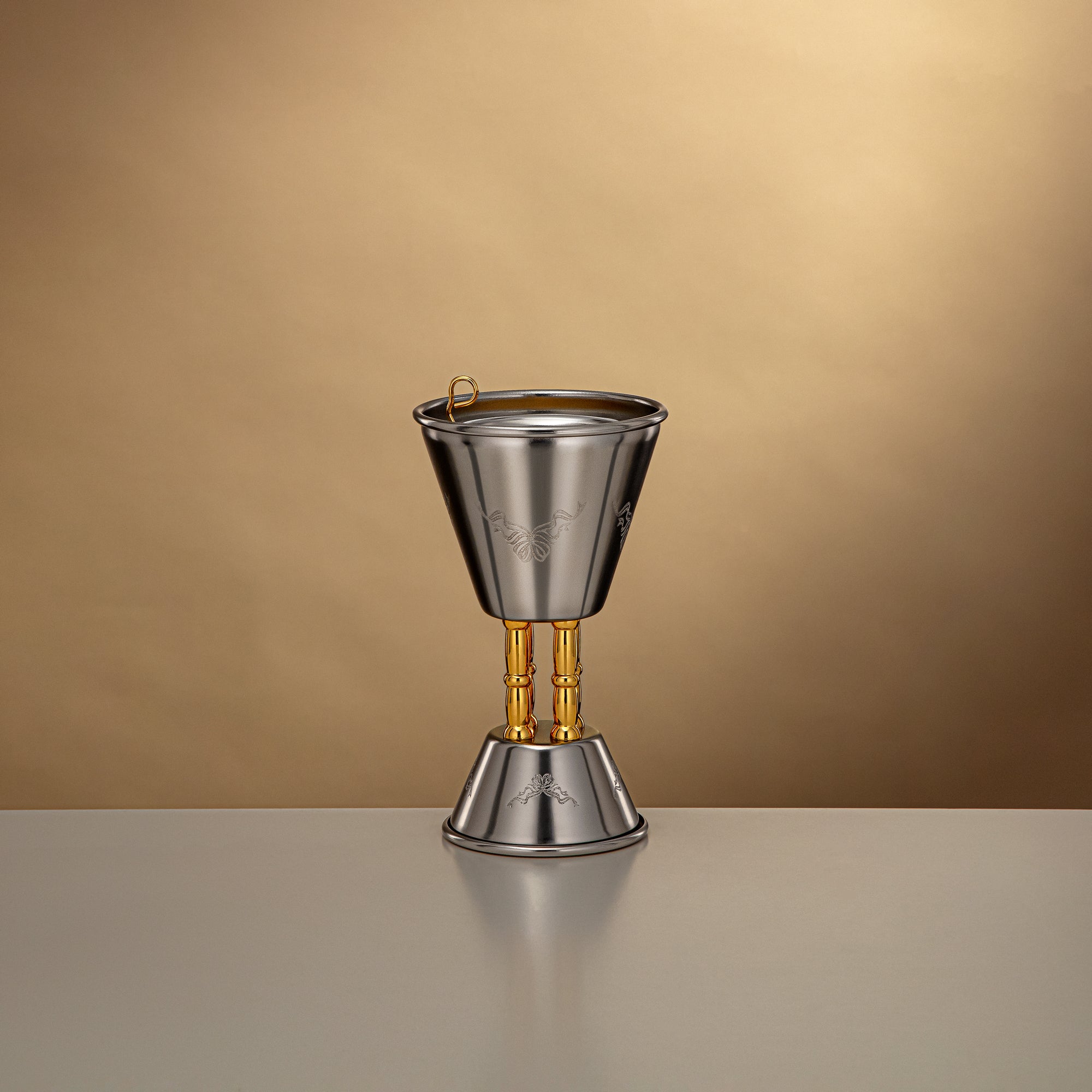 المرجان مبخرة حصيرة 18 سم نيكل وذهب - HT2506090