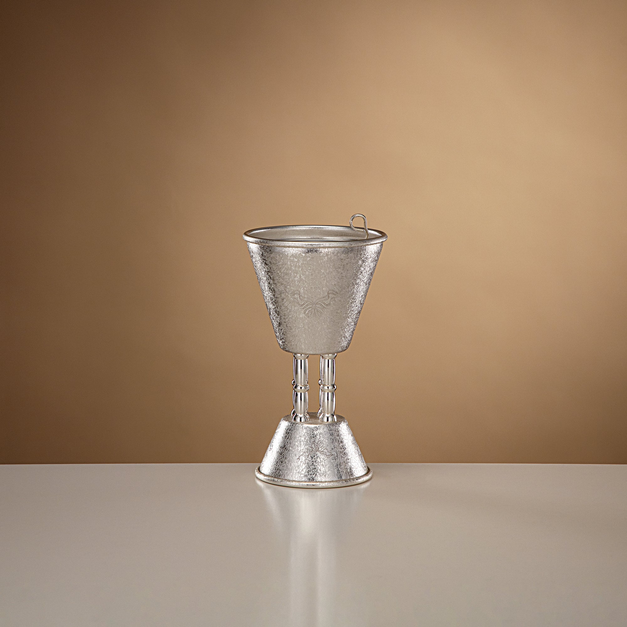 Almarjan Incense Burner Silver Crackle 18cm