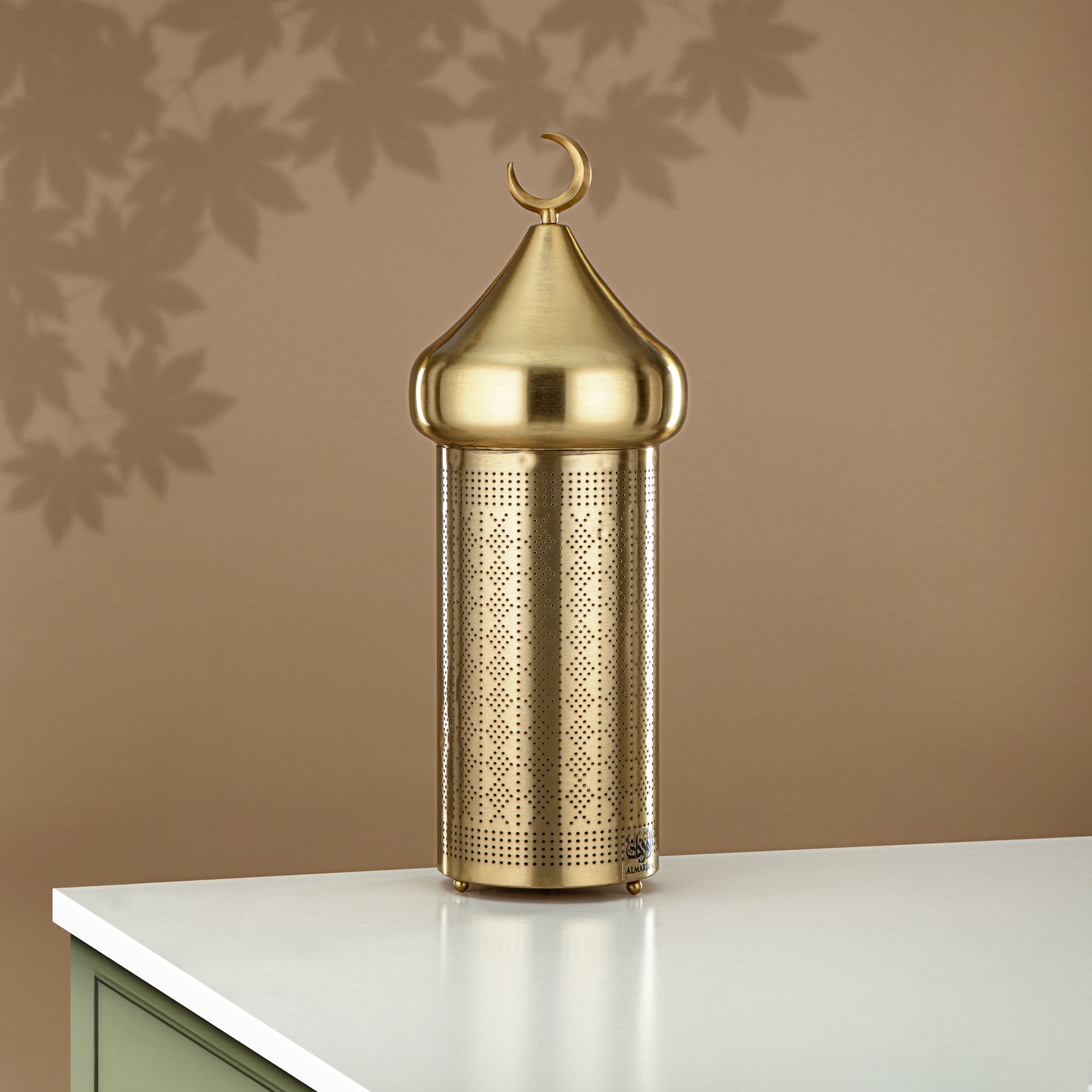 Almarjan Floor Tealight Holder, 47CM, Matt Gold (MD-3033 A) - Ramadan Decoration