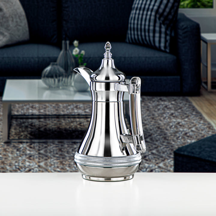 Almarjan 0.6 Liter Stainless Steel Vacuum Dallah Silver - SND-060CR-CLR