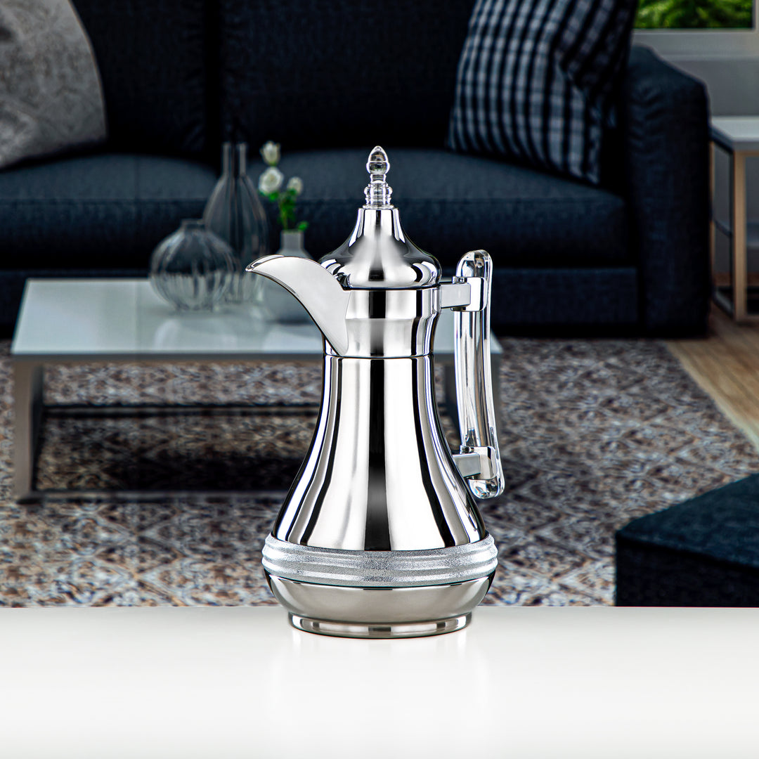 Almarjan 0.6 Liter Stainless Steel Vacuum Dallah Silver - SND-060CR-CLR