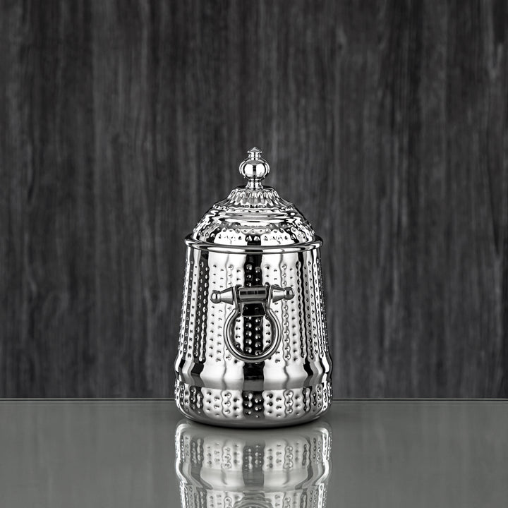 Almarjan 24 Ounce Barari Collection Stainless Steel Canister Silver - STS0013059