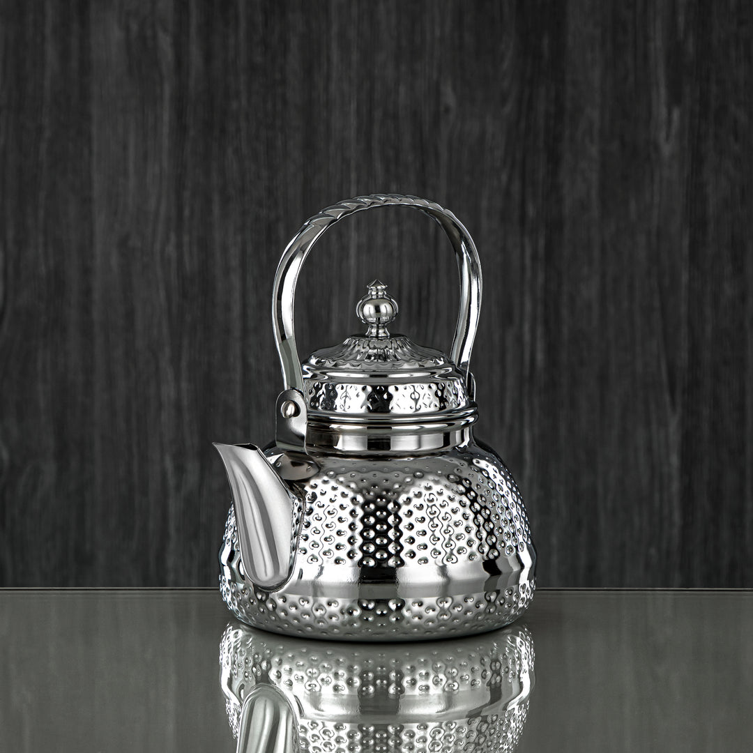 Almarjan 1 Liter Barari Collection Stainless Steel Tea Kettle Silver - STS0013077