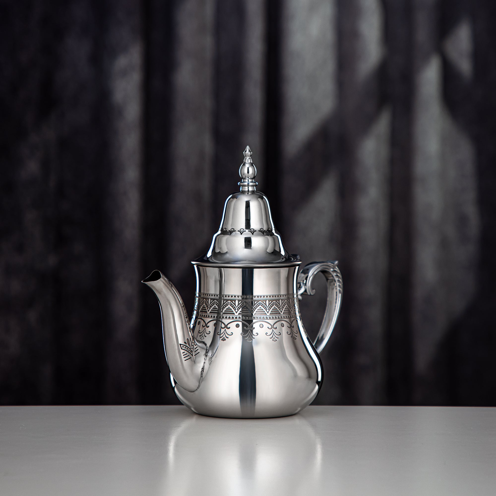 Almarjan Teapot Stainless Steel, Silver, 0.8L (STS0013162) Sahara Collection