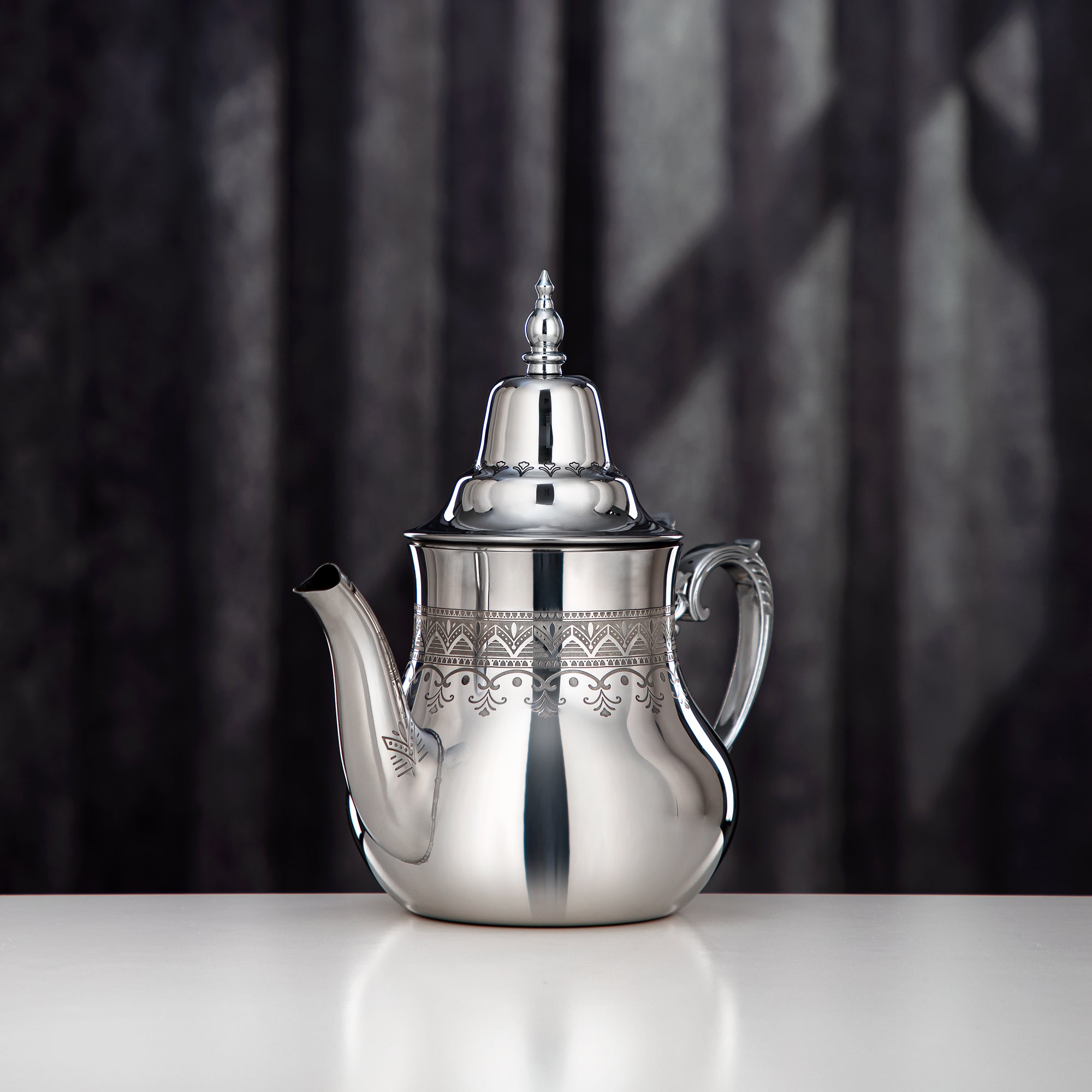 Almarjan Teapot Stainless Steel, Silver, 1.1L (STS0013163) Sahara Collection