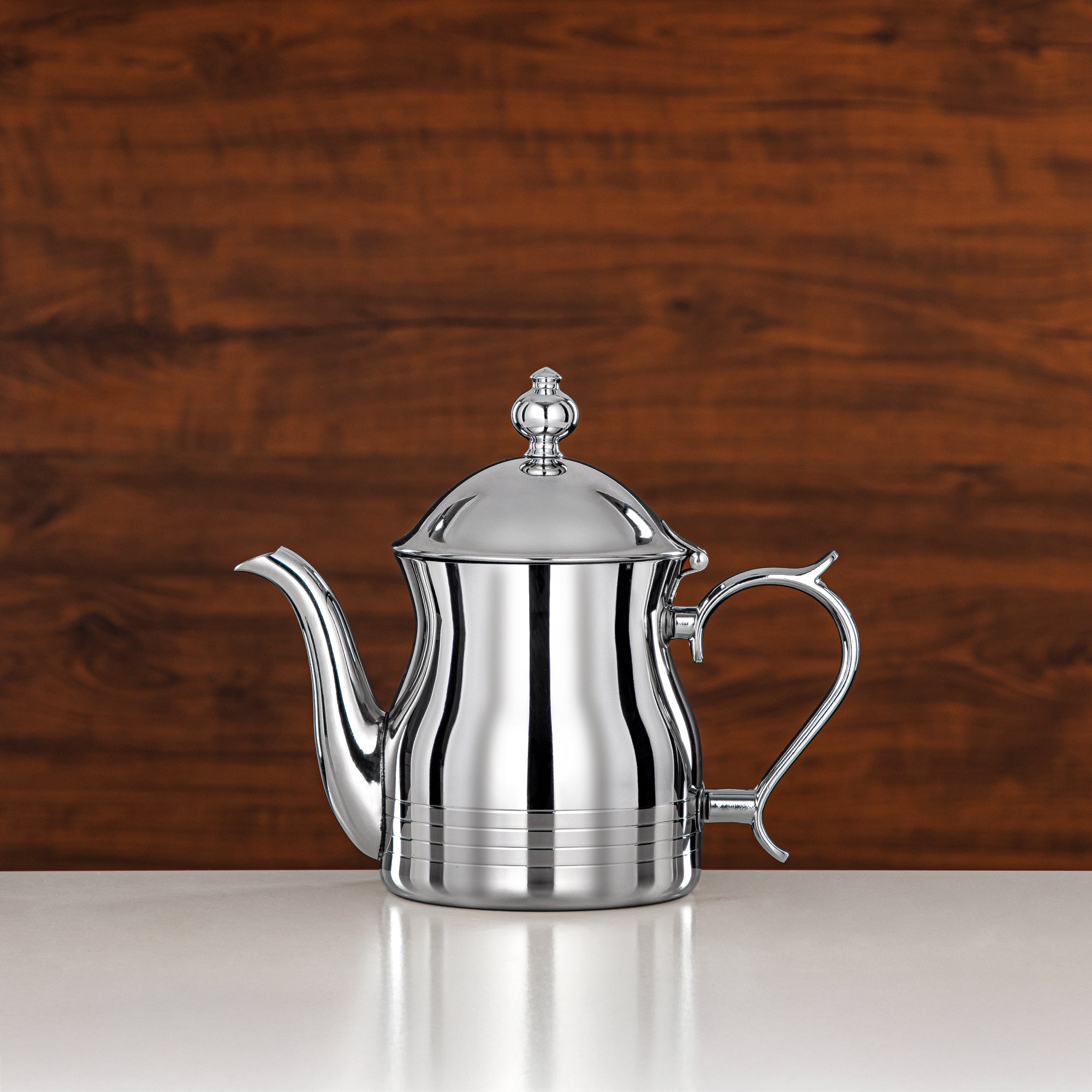 Almarjan Teapot 18oz Silver – Elegance