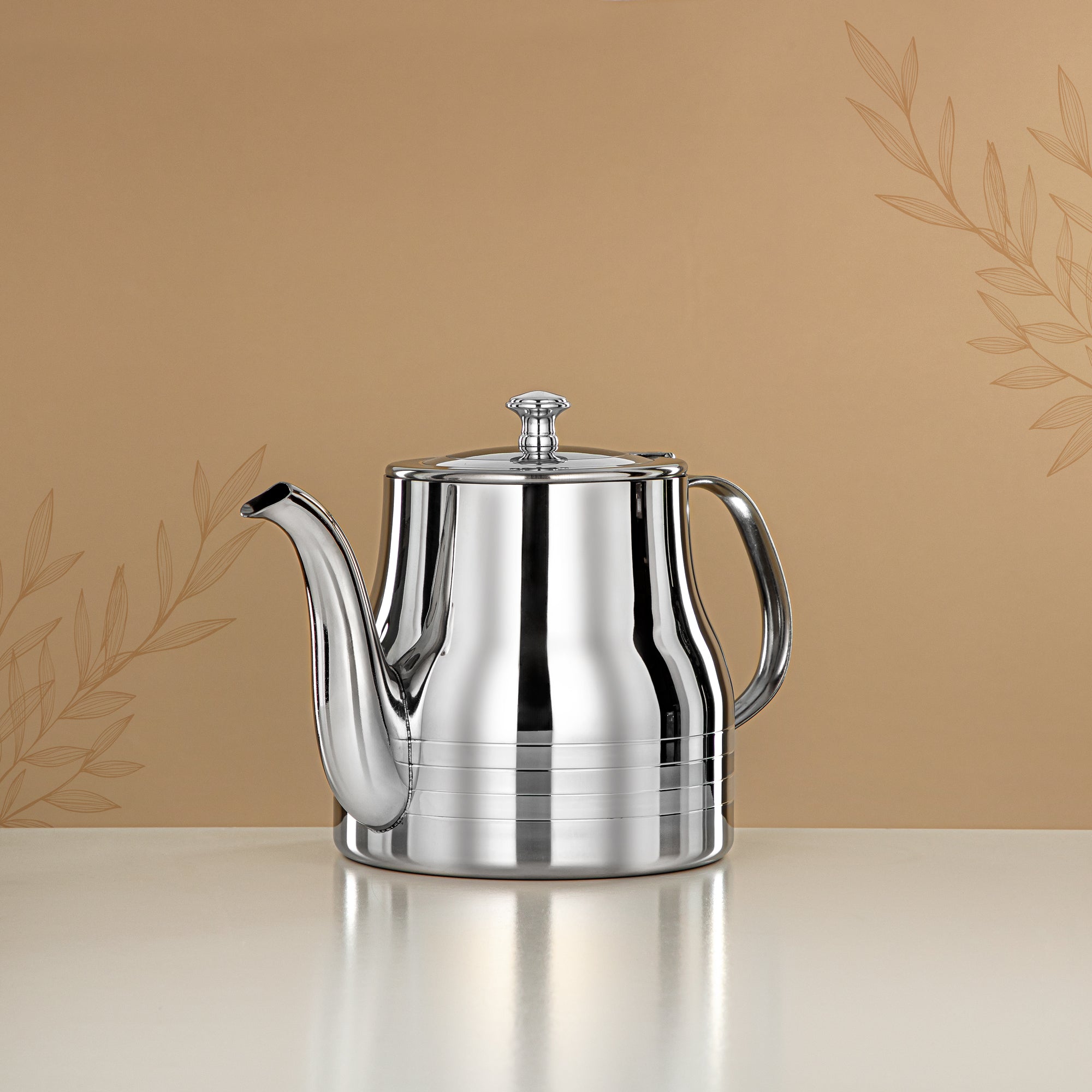 Almarjan Teapot Stainless Steel 1.2L – Elegance