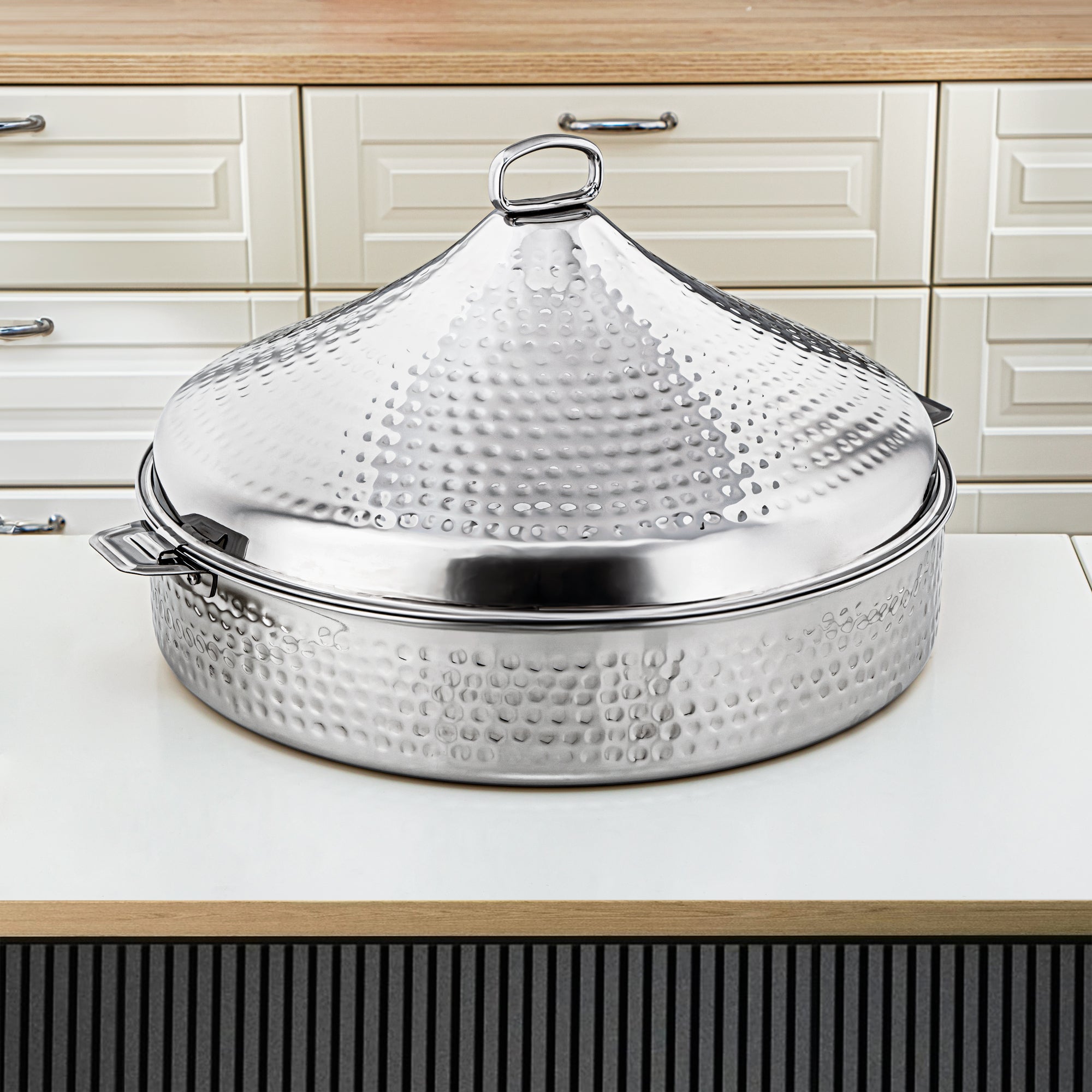 Almarjan 50 CM Abeer Collection Stainless Steel Hot Pot Silver - H24M20