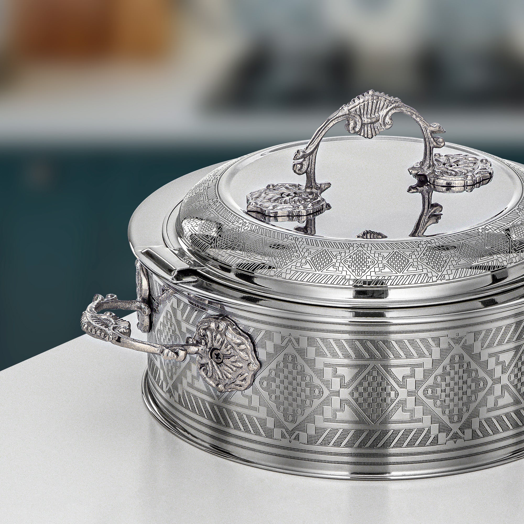 Almarjan Hot Pot 25cm Silver – Areej Collection