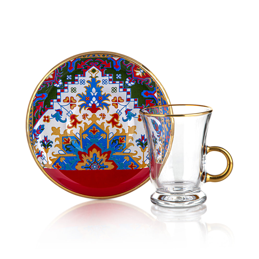 Almarjan 6 pièces Orca Collection tasses à thé en verre - 87154