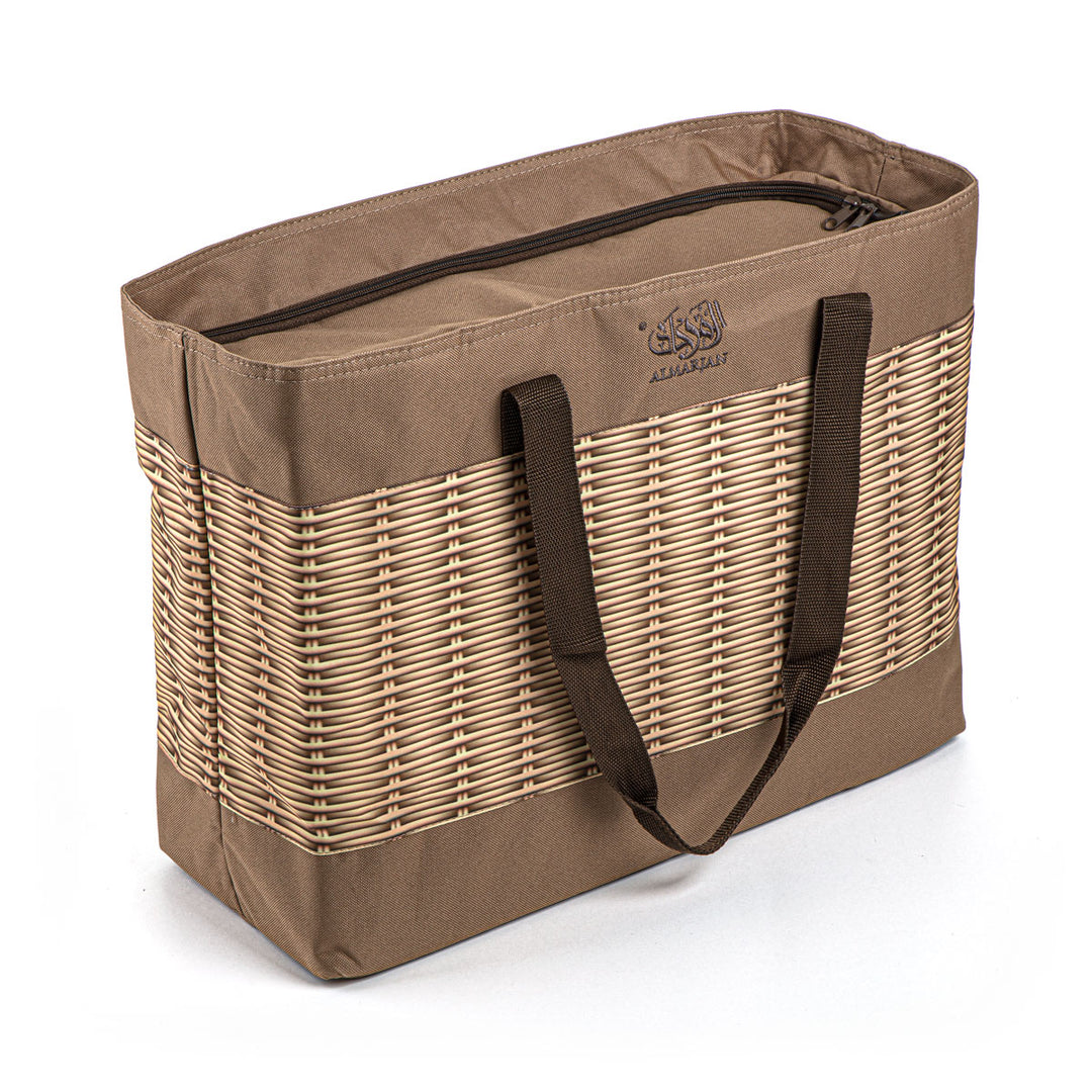 Almarjan Sac Pique-Nique 18 Litres Rotin &amp; Marron Clair - BAG2570038